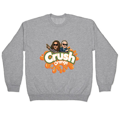 Orange Crush Harris Walz 2024 Crewneck Sweatshirt