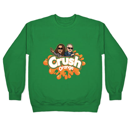 Orange Crush Harris Walz 2024 Crewneck Sweatshirt