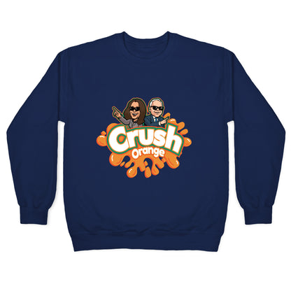 Orange Crush Harris Walz 2024 Crewneck Sweatshirt
