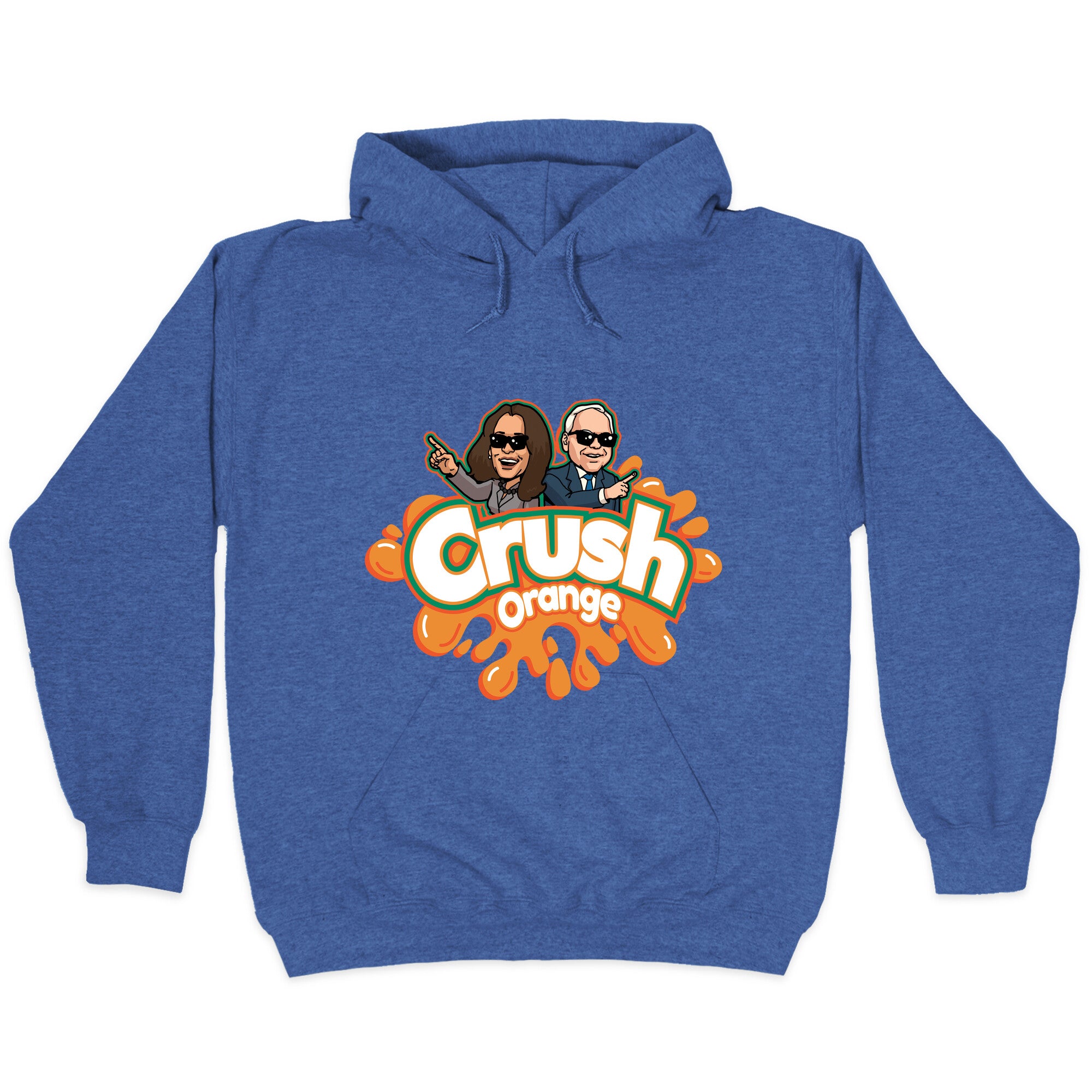 Orange Crush Harris Walz 2024 Hoodie