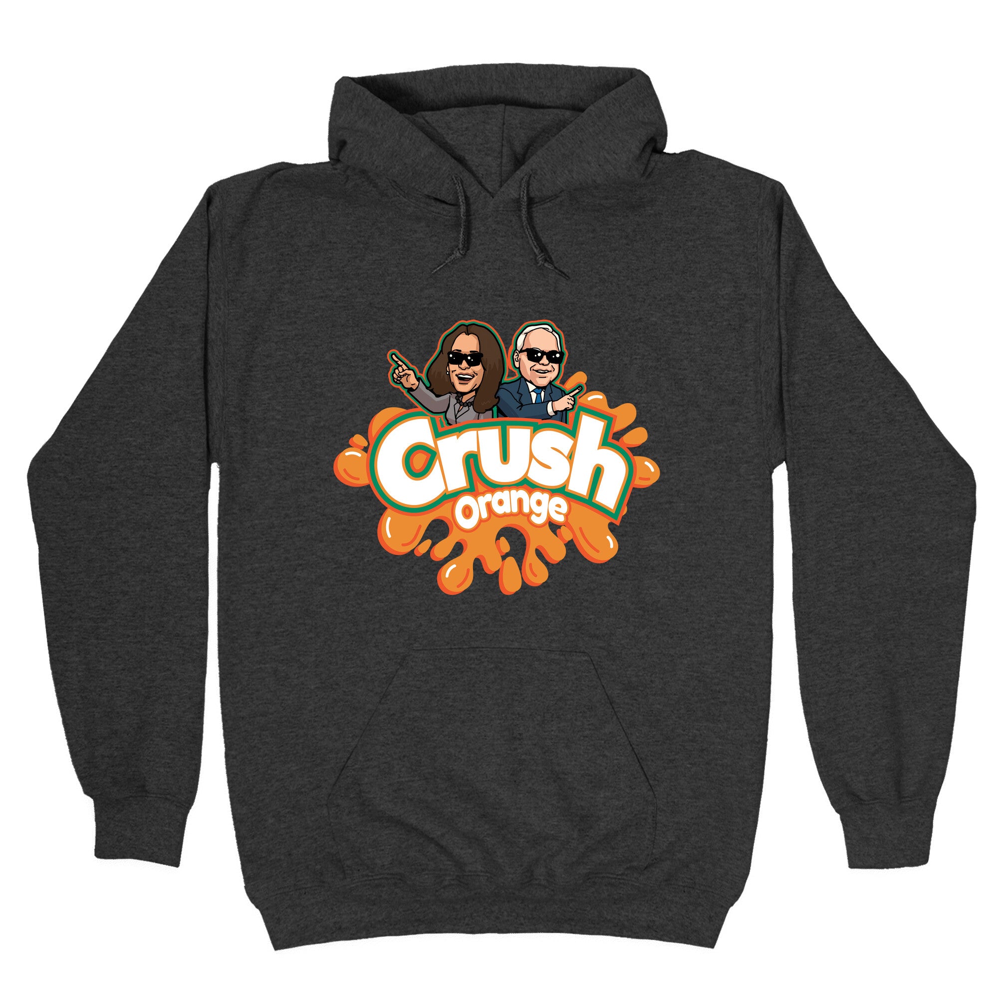Orange Crush Harris Walz 2024 Hoodie