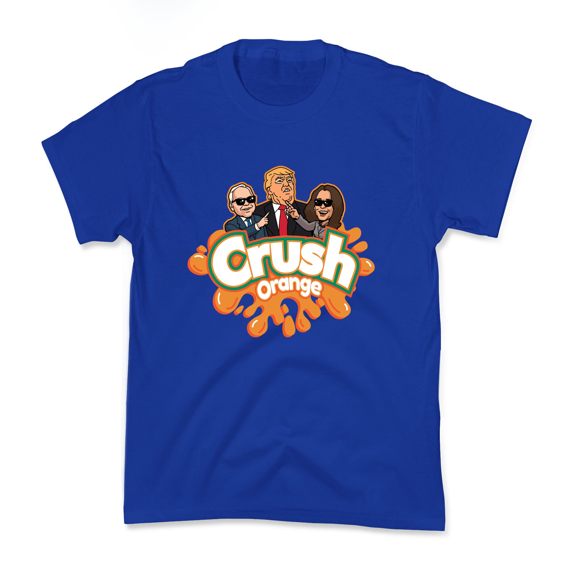 Orange Crush Harris Walz 2024 Kids Tee