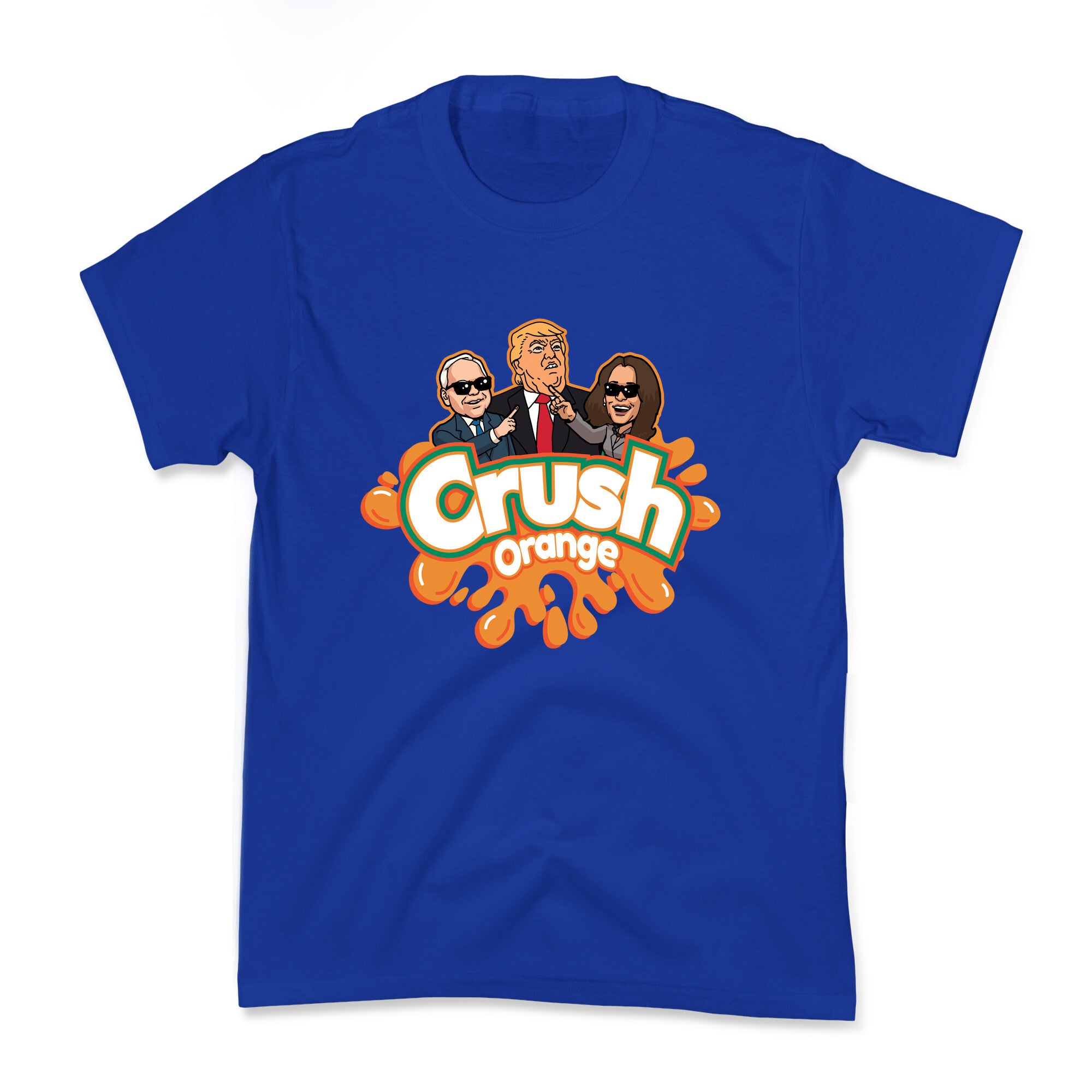 Orange Crush Harris Walz 2024 Kids Tee