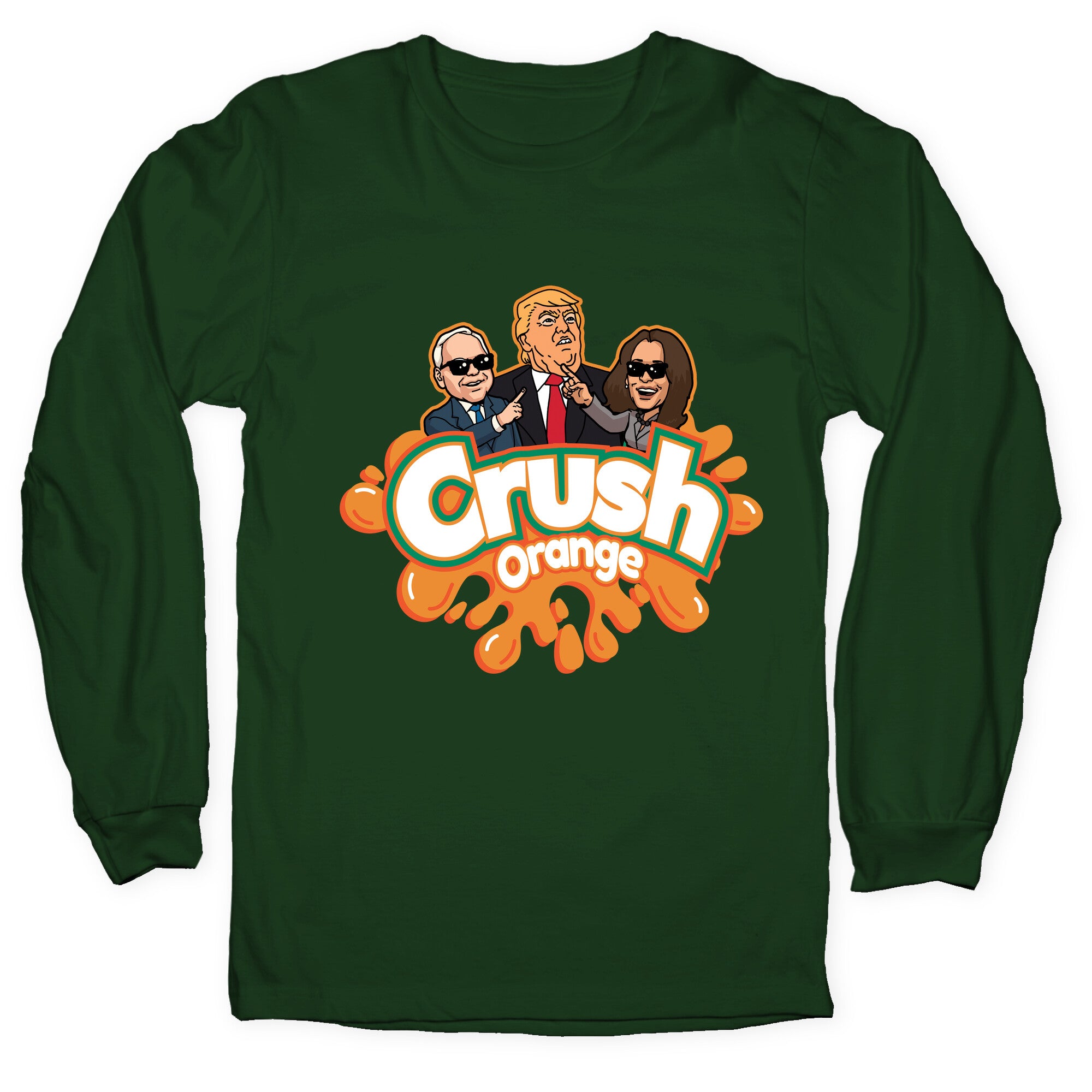 Orange Crush Harris Walz 2024 Longsleeve Tee