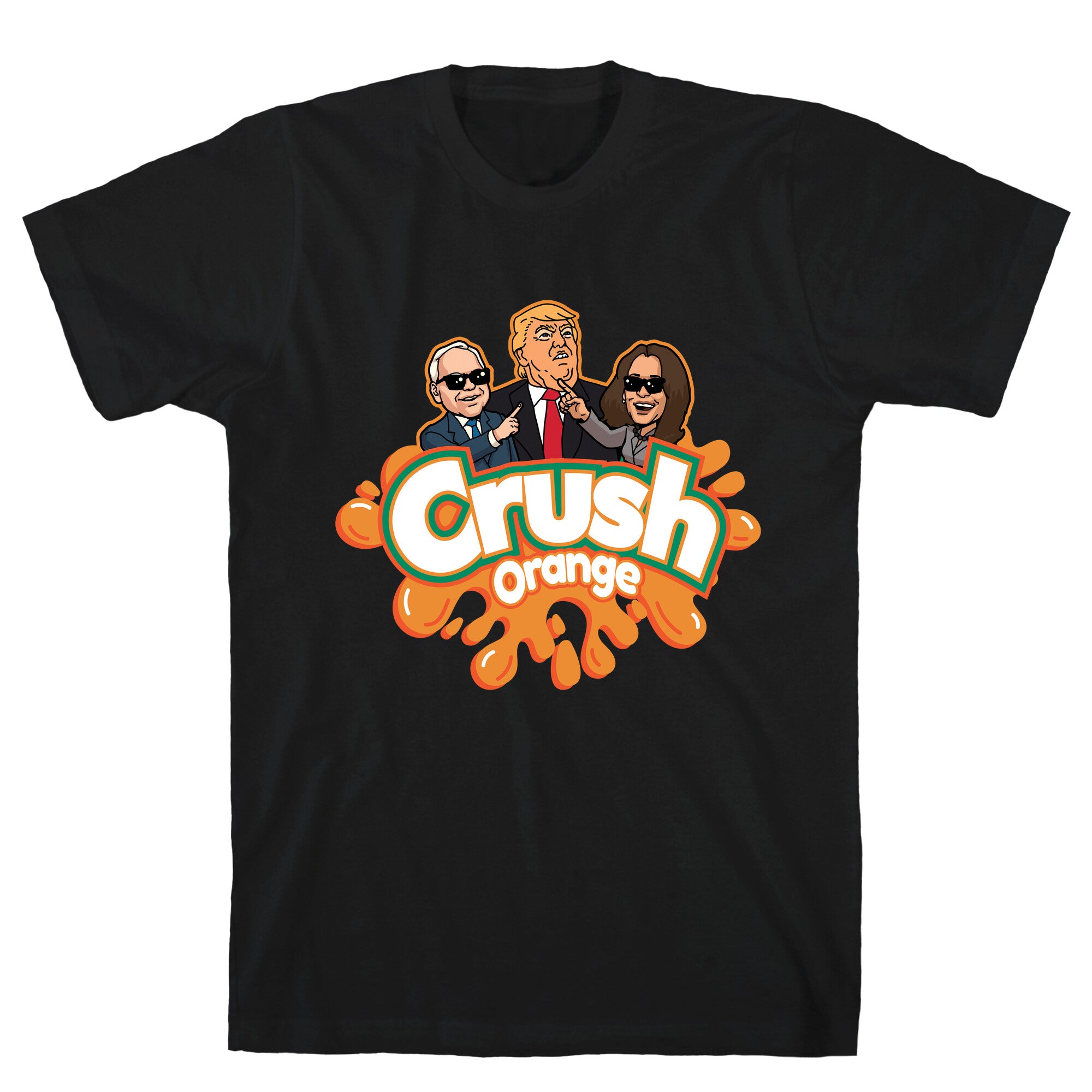 Orange Crush Harris Walz 2024 T-Shirt