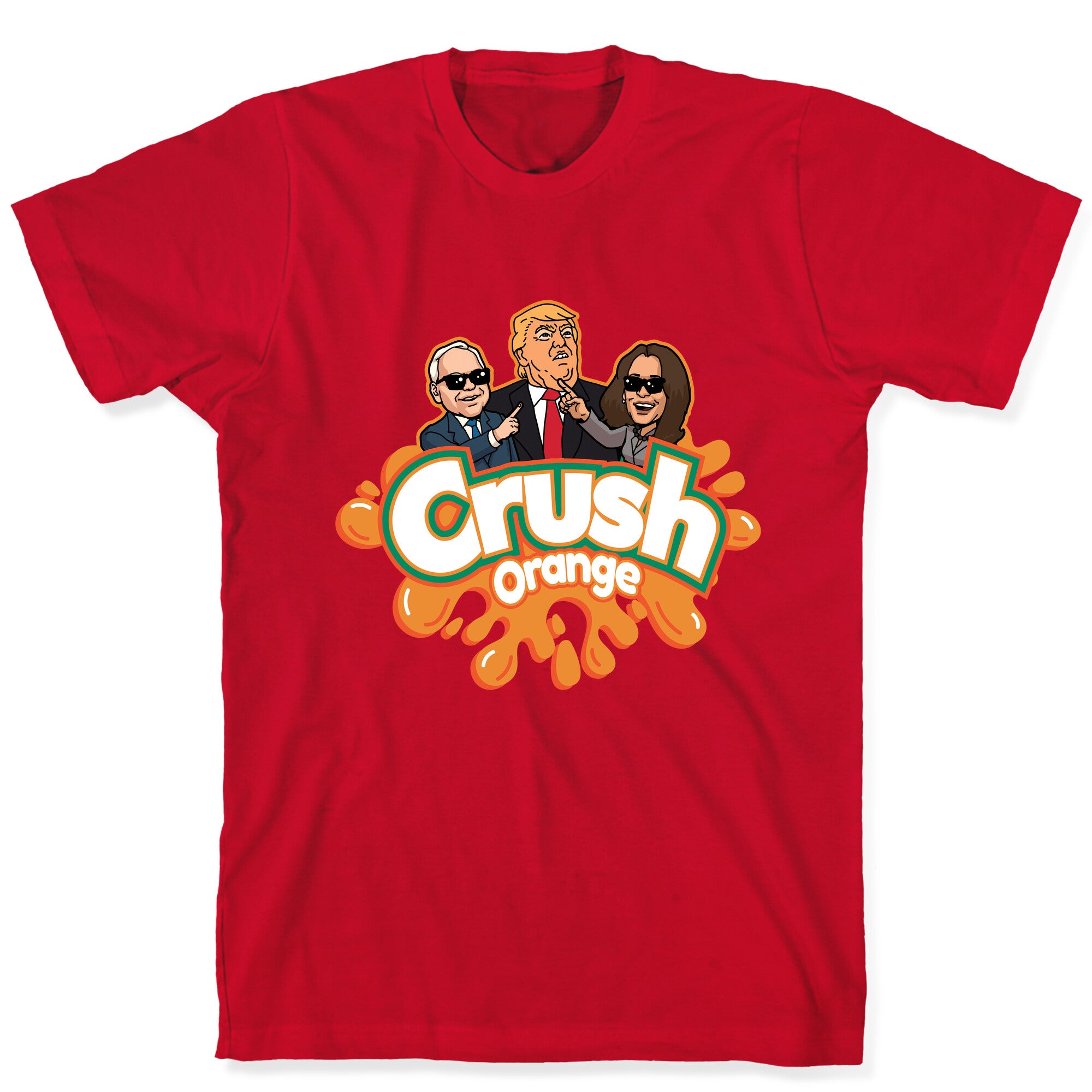 Orange Crush Harris Walz 2024 T-Shirt