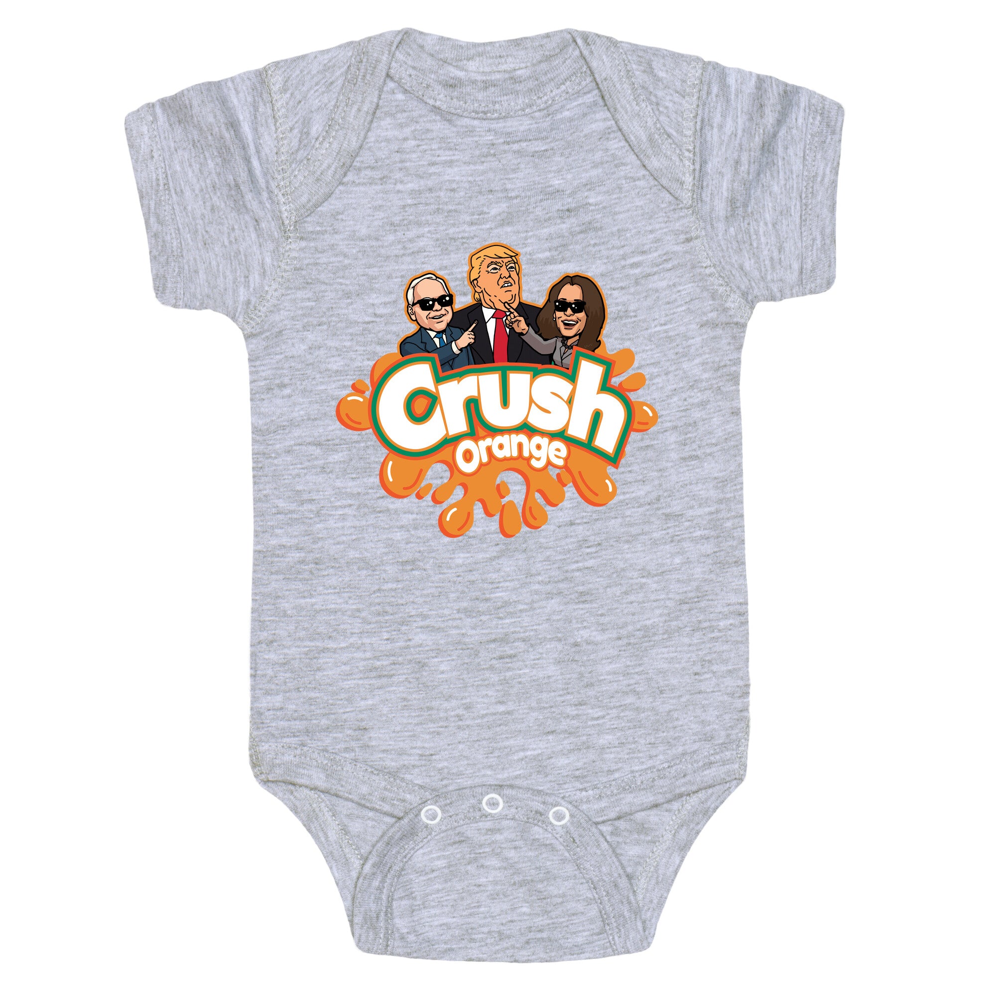 Orange Crush Harris Walz 2024 Baby One-Piece
