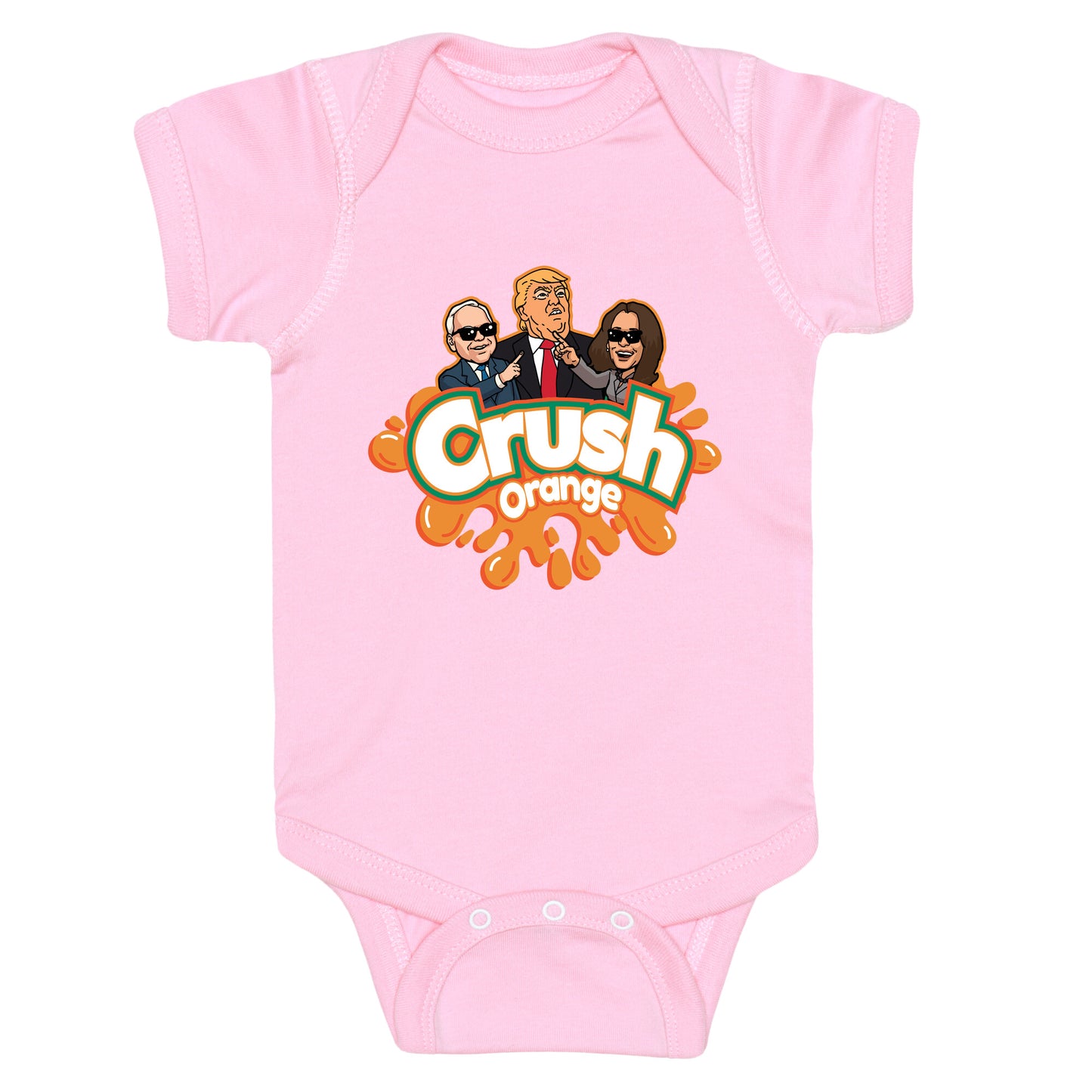 Orange Crush Harris Walz 2024 Baby One-Piece