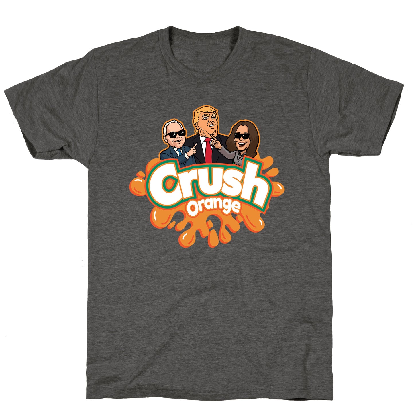 Orange Crush Harris Walz 2024 Unisex Triblend Tee