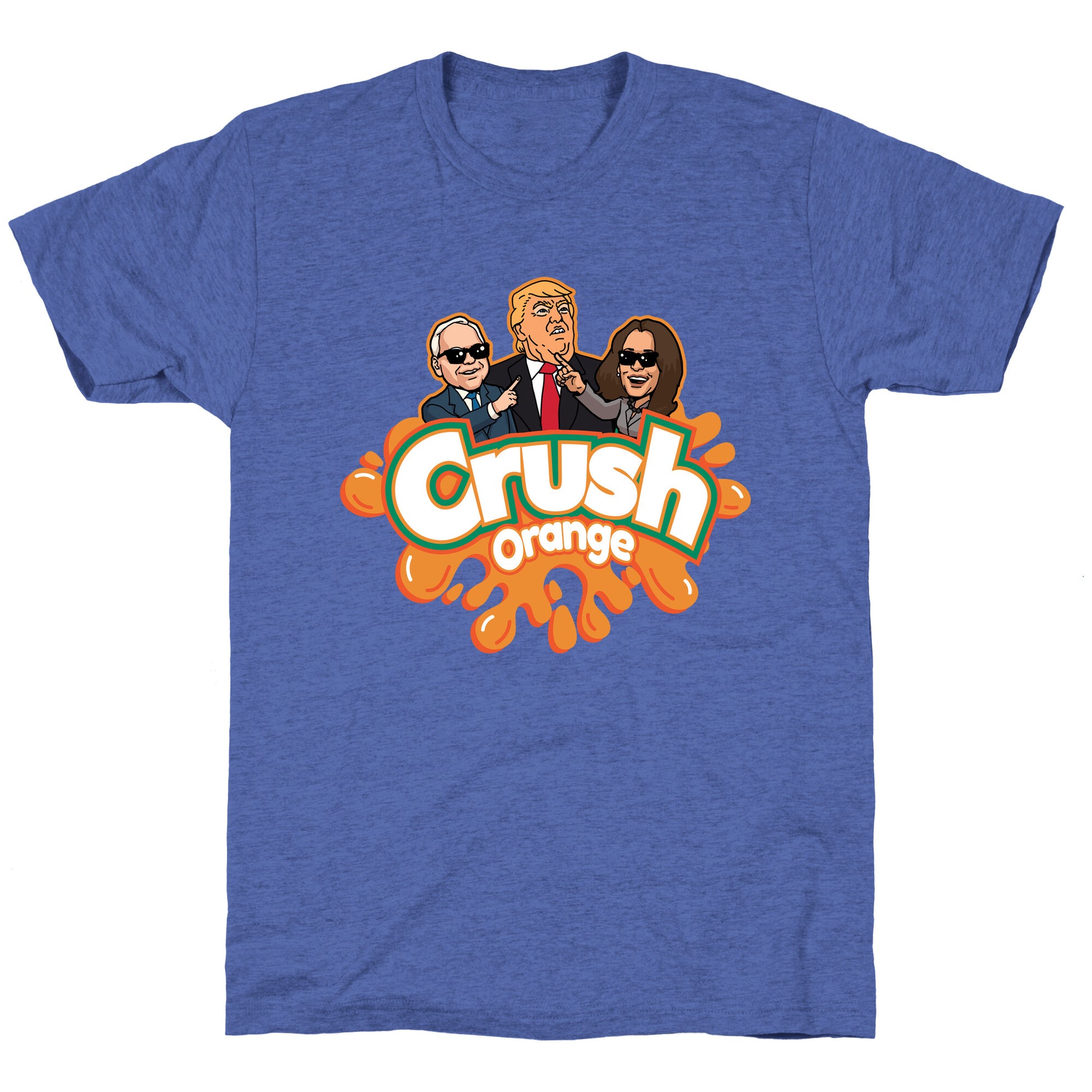 Orange Crush Harris Walz 2024 Unisex Triblend Tee