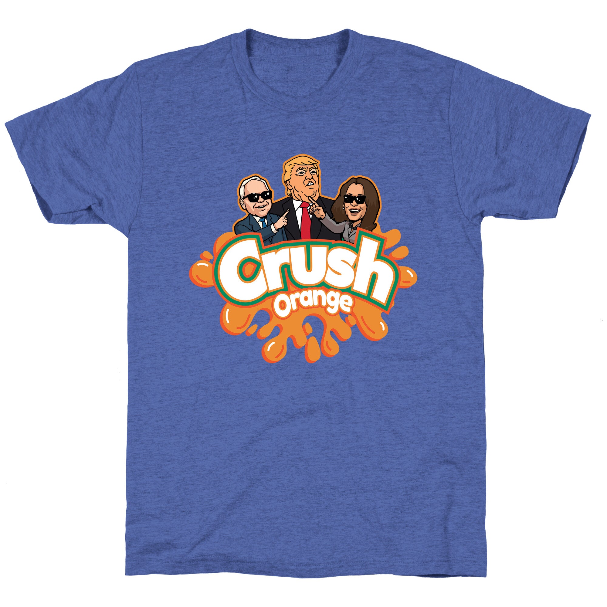 Orange Crush Harris Walz 2024 Unisex Triblend Tee