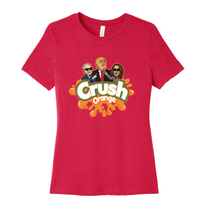 Orange Crush Harris Walz 2024 Womens Cotton Tee