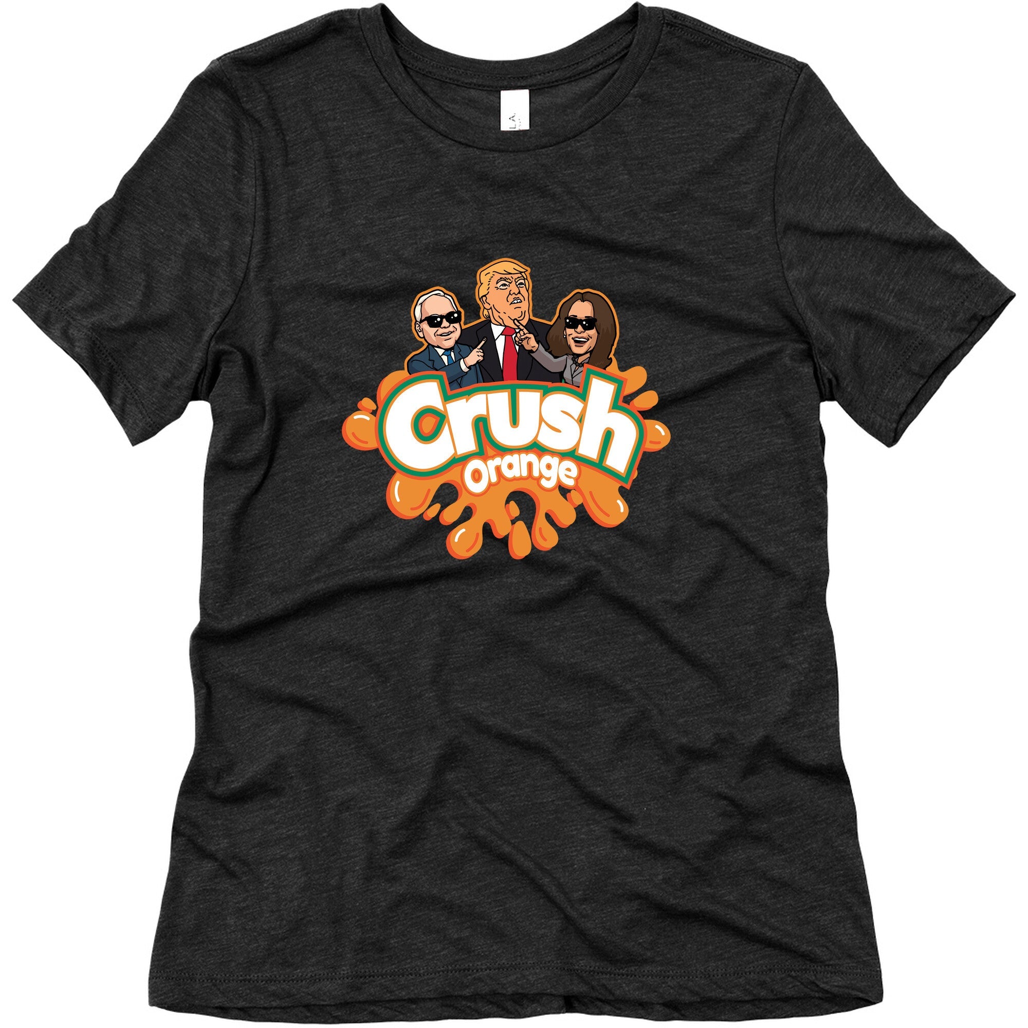 Orange Crush Harris Walz 2024 Womens Triblend Tee