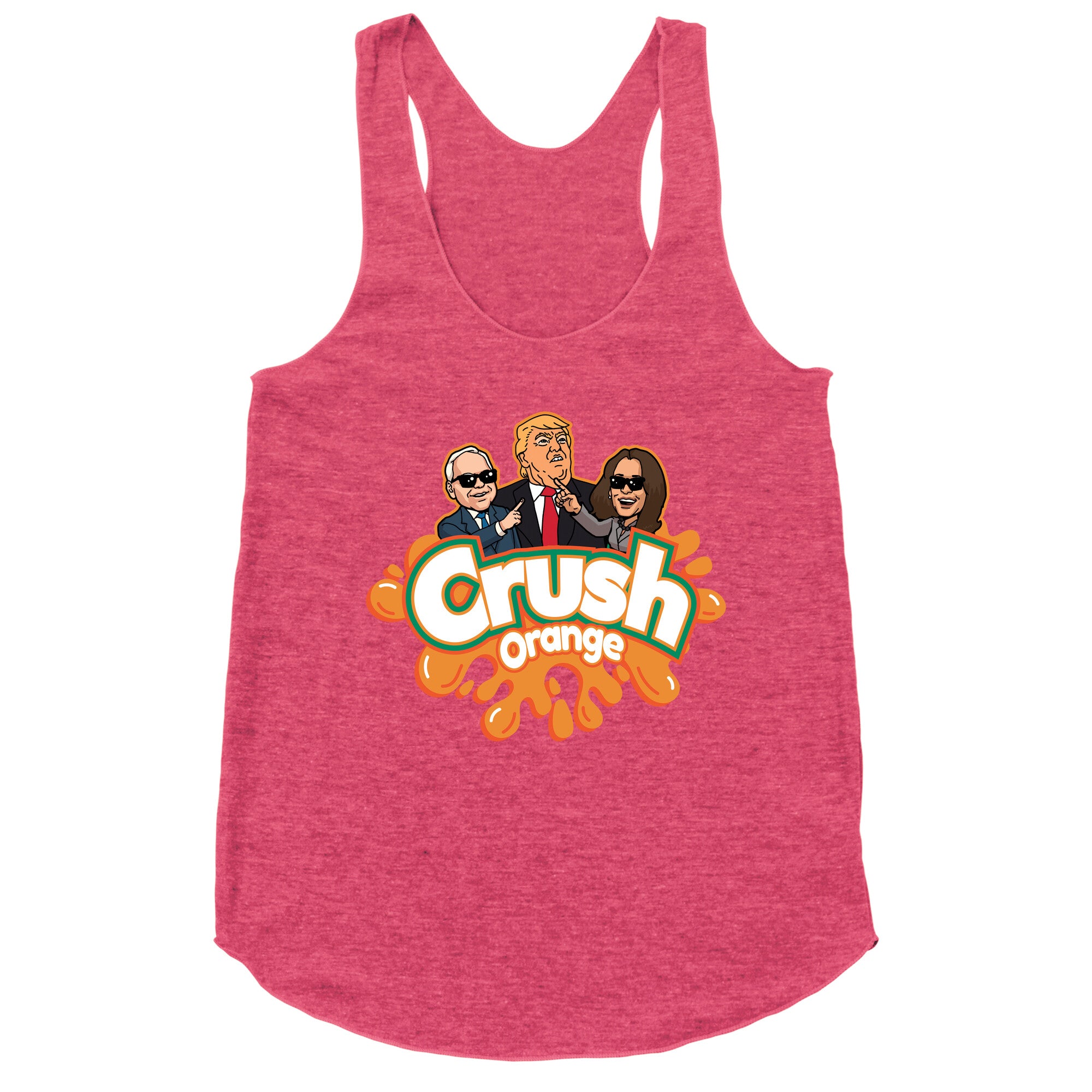 Orange Crush Harris Walz 2024 Racerback Tank