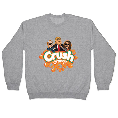 Orange Crush Harris Walz 2024 Crewneck Sweatshirt