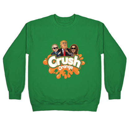 Orange Crush Harris Walz 2024 Crewneck Sweatshirt