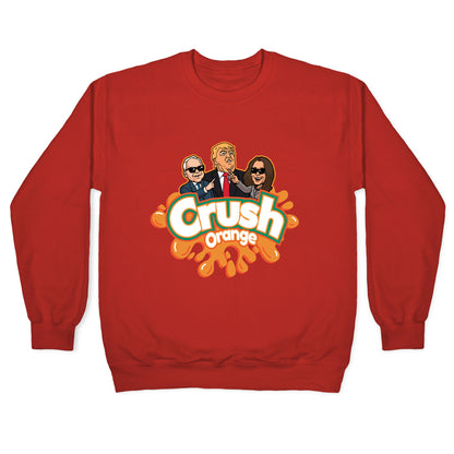 Orange Crush Harris Walz 2024 Crewneck Sweatshirt