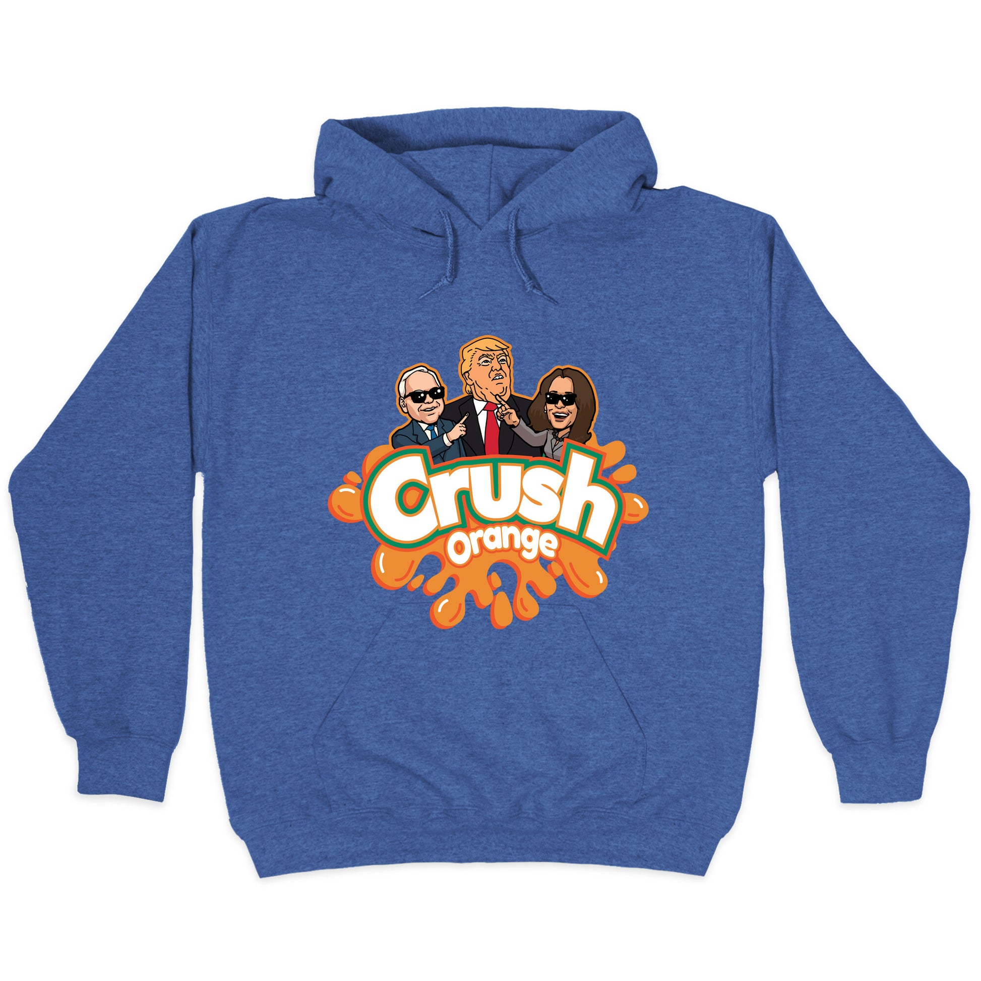 Orange Crush Harris Walz 2024 Hoodie