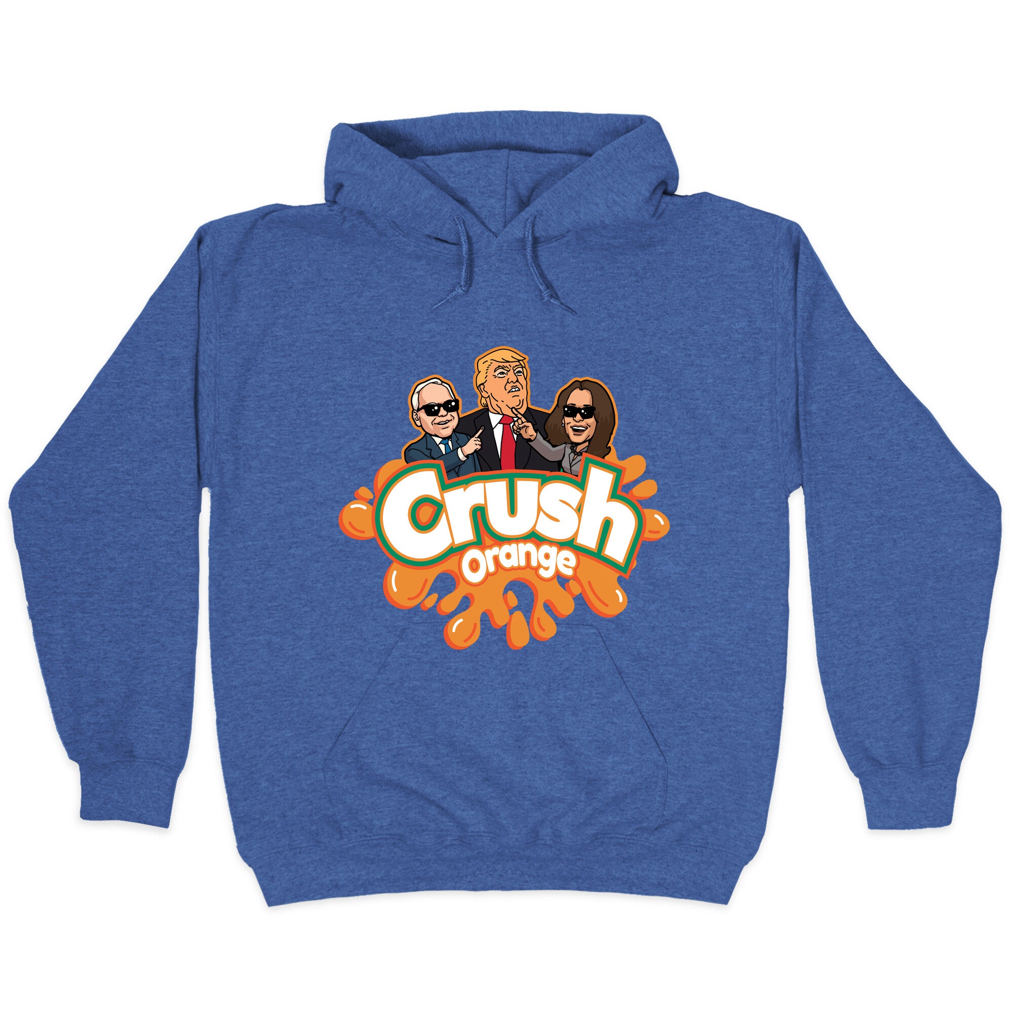 Orange Crush Harris Walz 2024 Hoodie