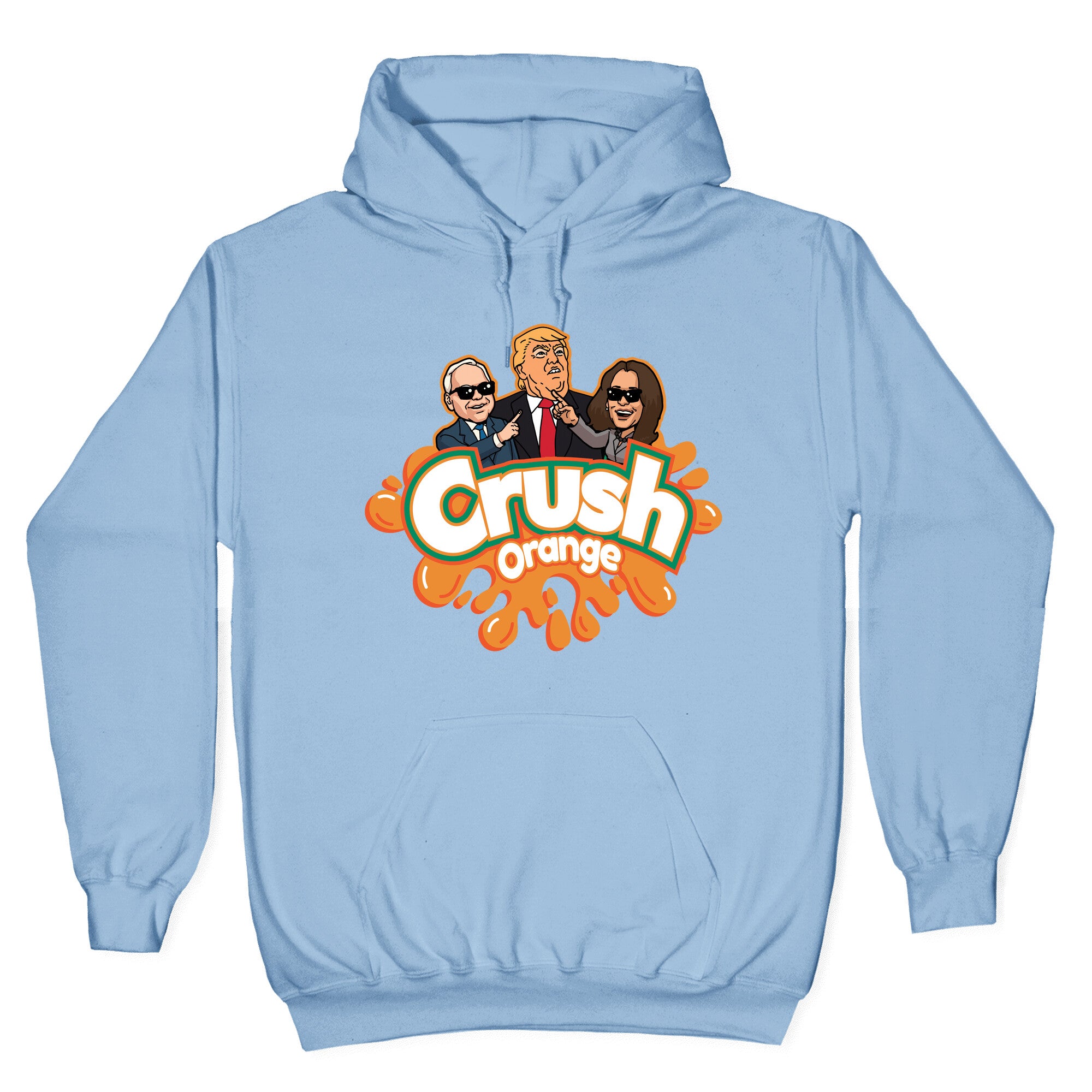 Orange Crush Harris Walz 2024 Hoodie