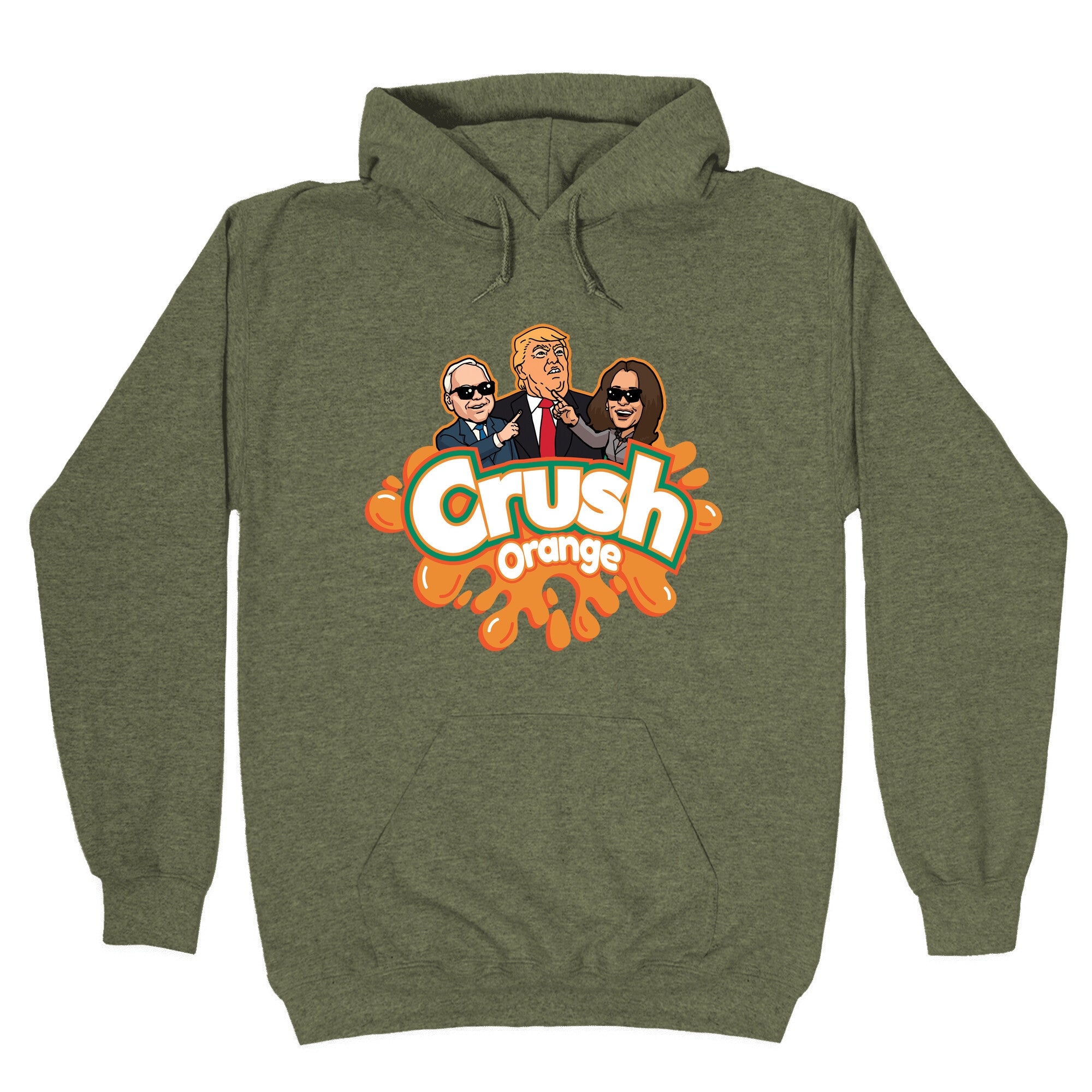 Orange Crush Harris Walz 2024 Hoodie