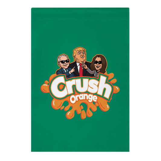 Orange Crush Harris Walz 2024 Garden Flag