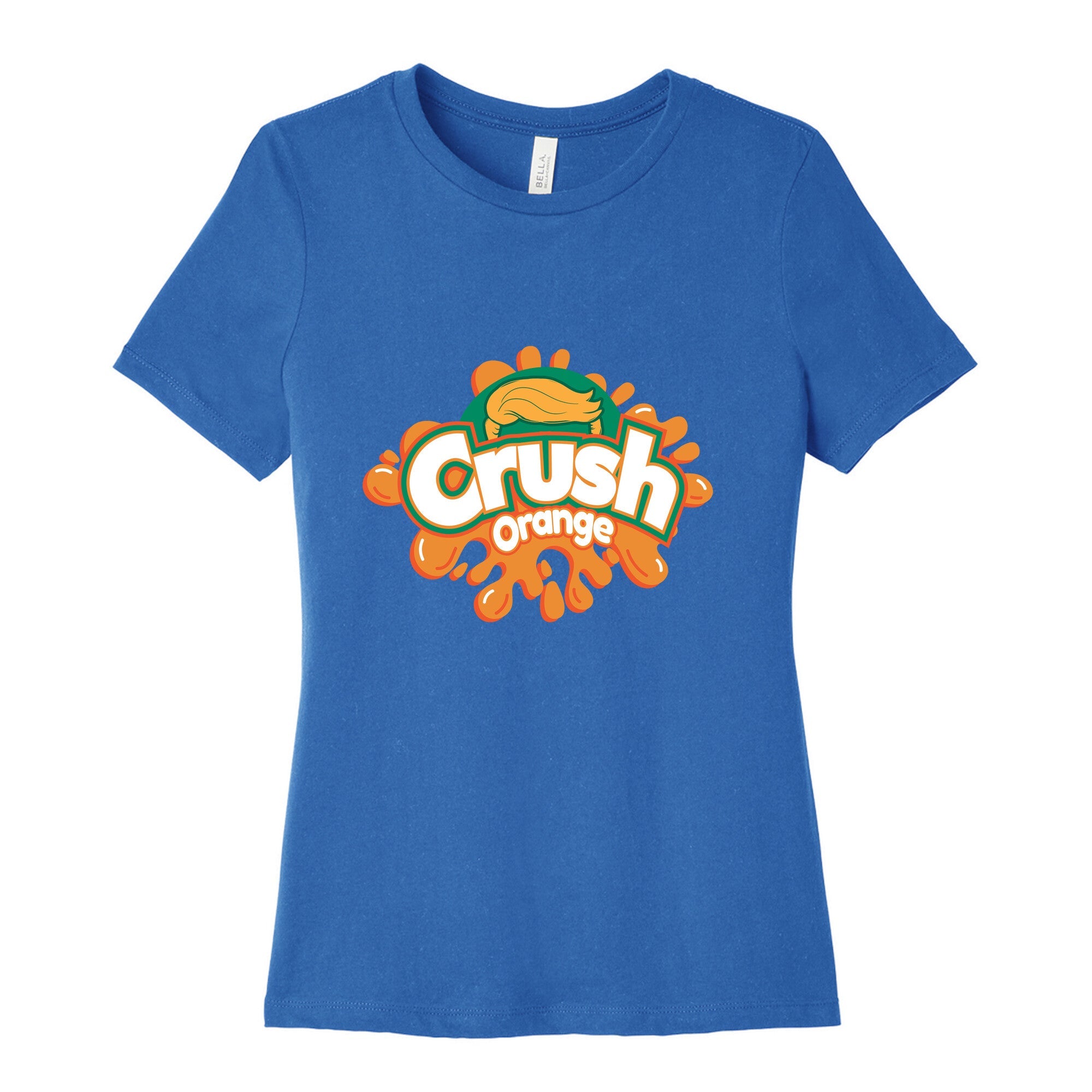 Orange Crush Harris Walz 2024 Womens Cotton Tee