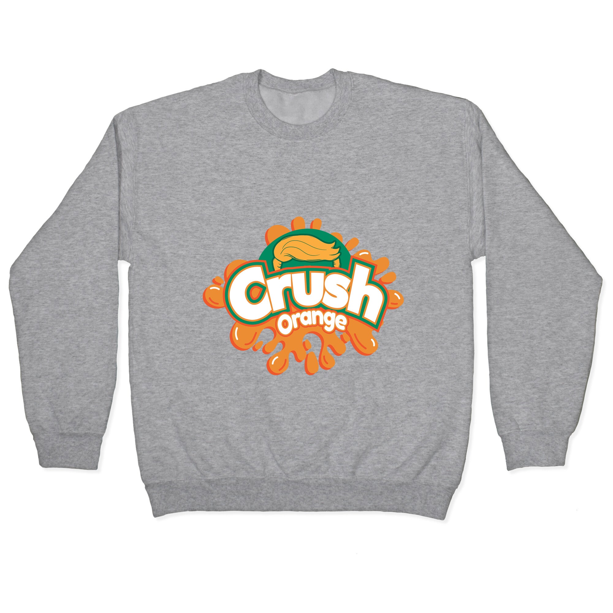 Orange Crush Harris Walz 2024 Crewneck Sweatshirt