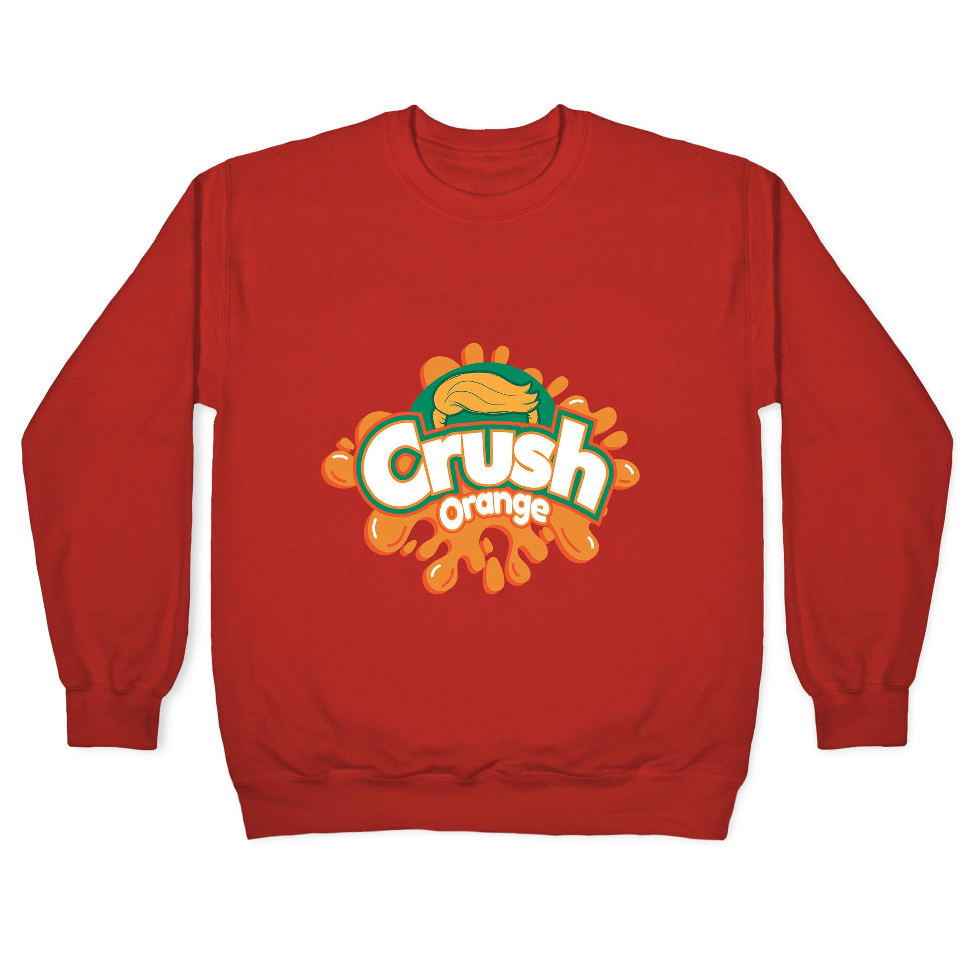 Orange Crush Harris Walz 2024 Crewneck Sweatshirt