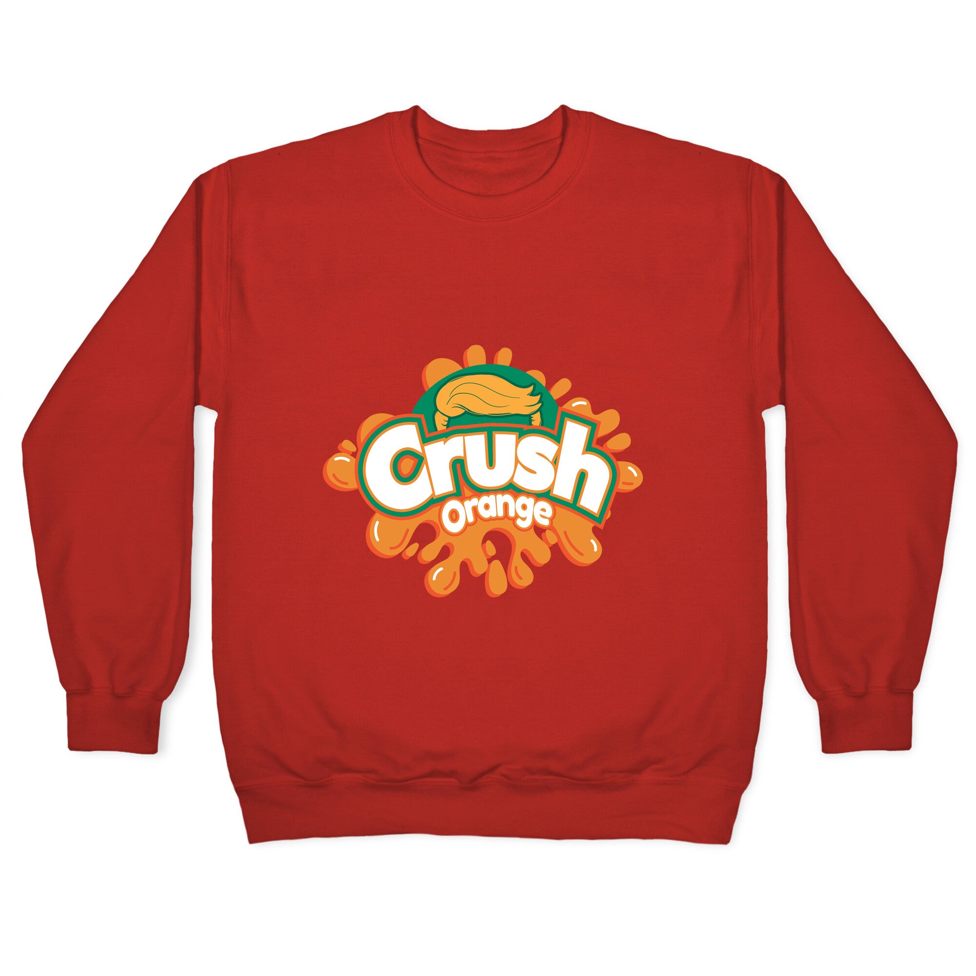 Orange Crush Harris Walz 2024 Crewneck Sweatshirt