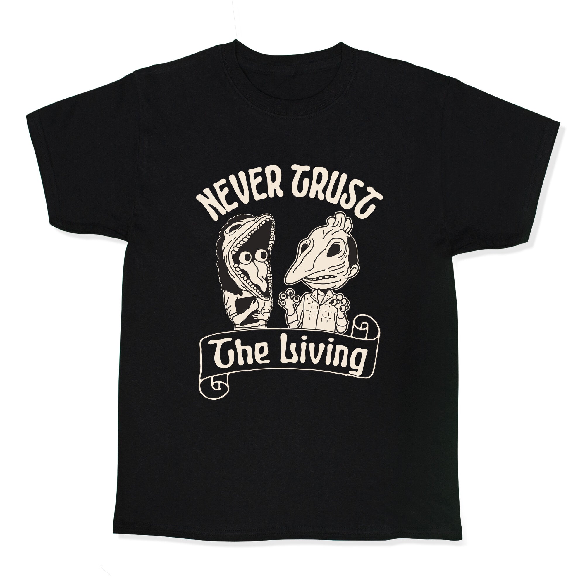 Beetlejuice Never Trust The Living Kids Tee