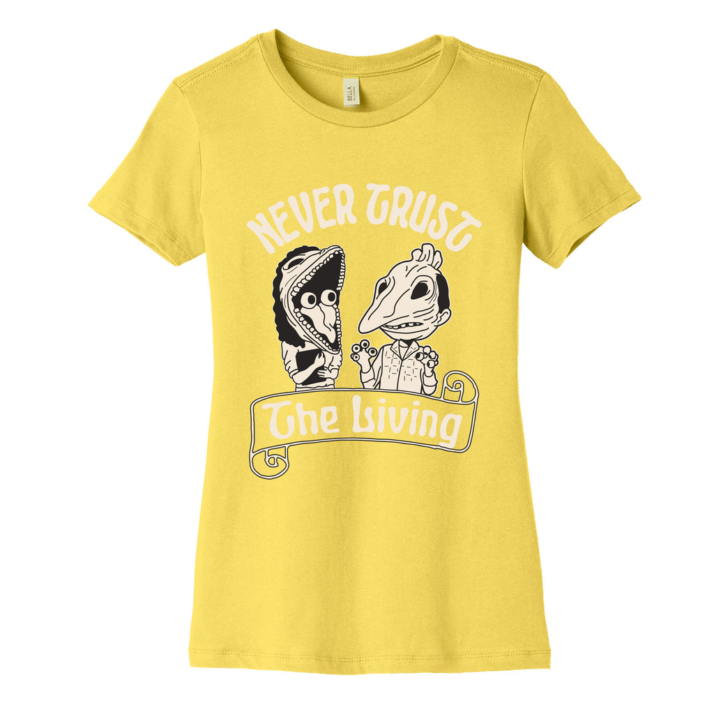 Beetlejuice Never Trust The Living Womens Cotton Tee