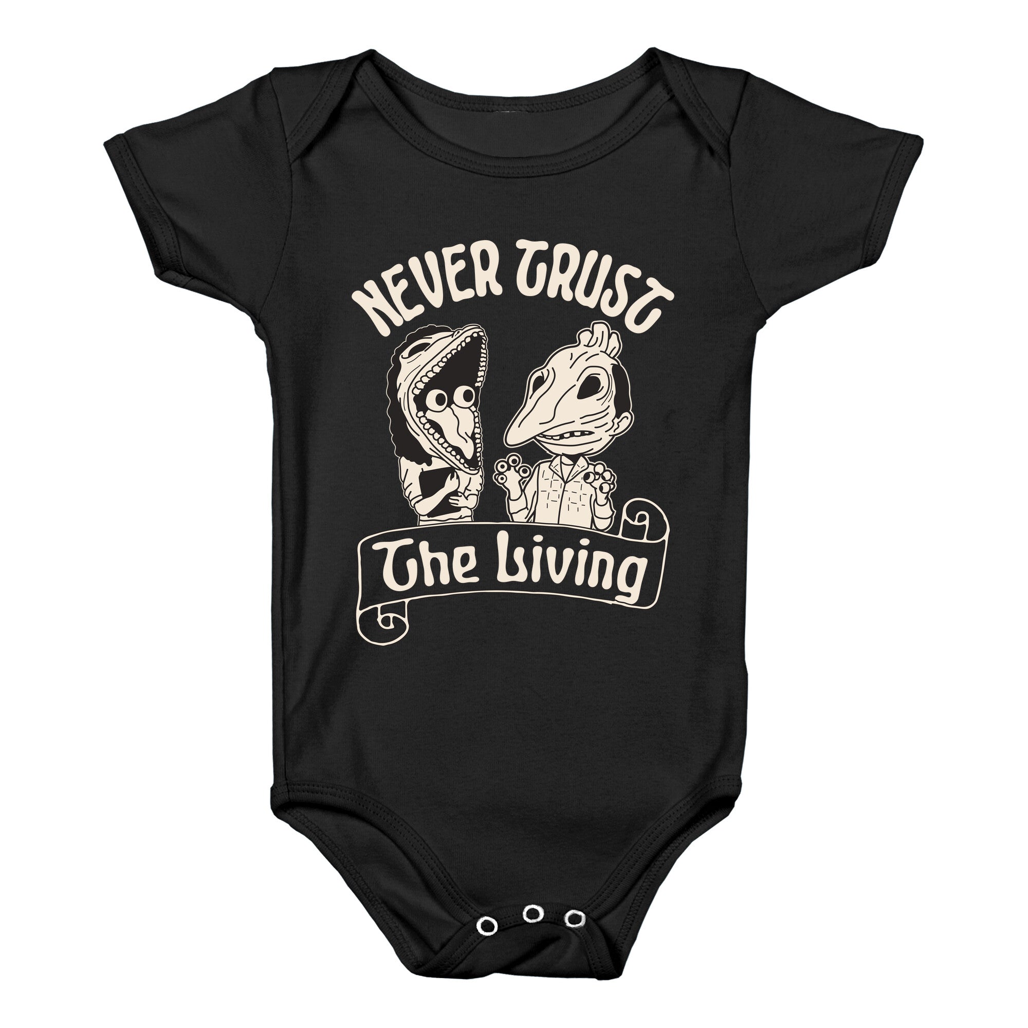 Beetlejuice Never Trust The Living Baby One-Piece