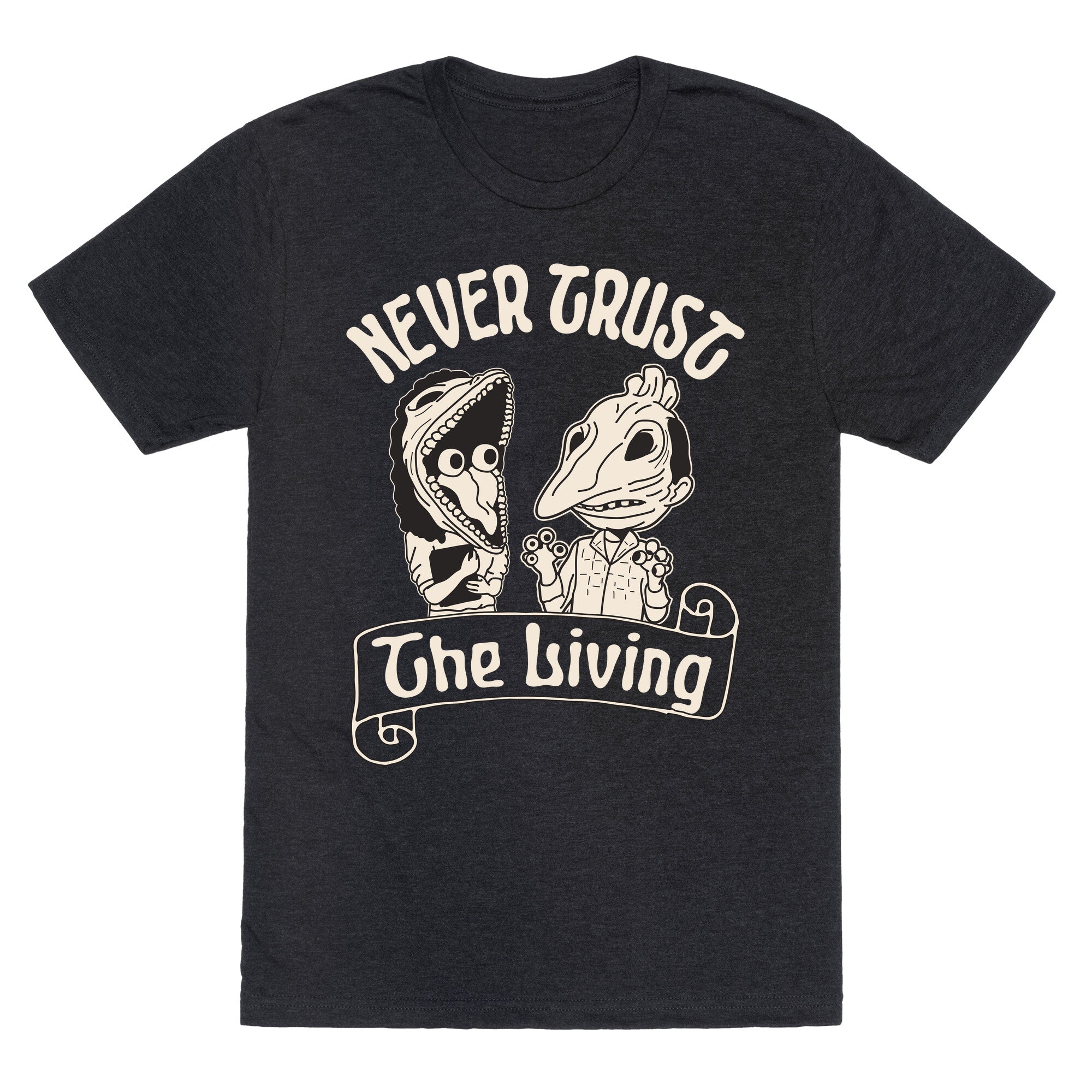 Beetlejuice Never Trust The Living Unisex Triblend Tee