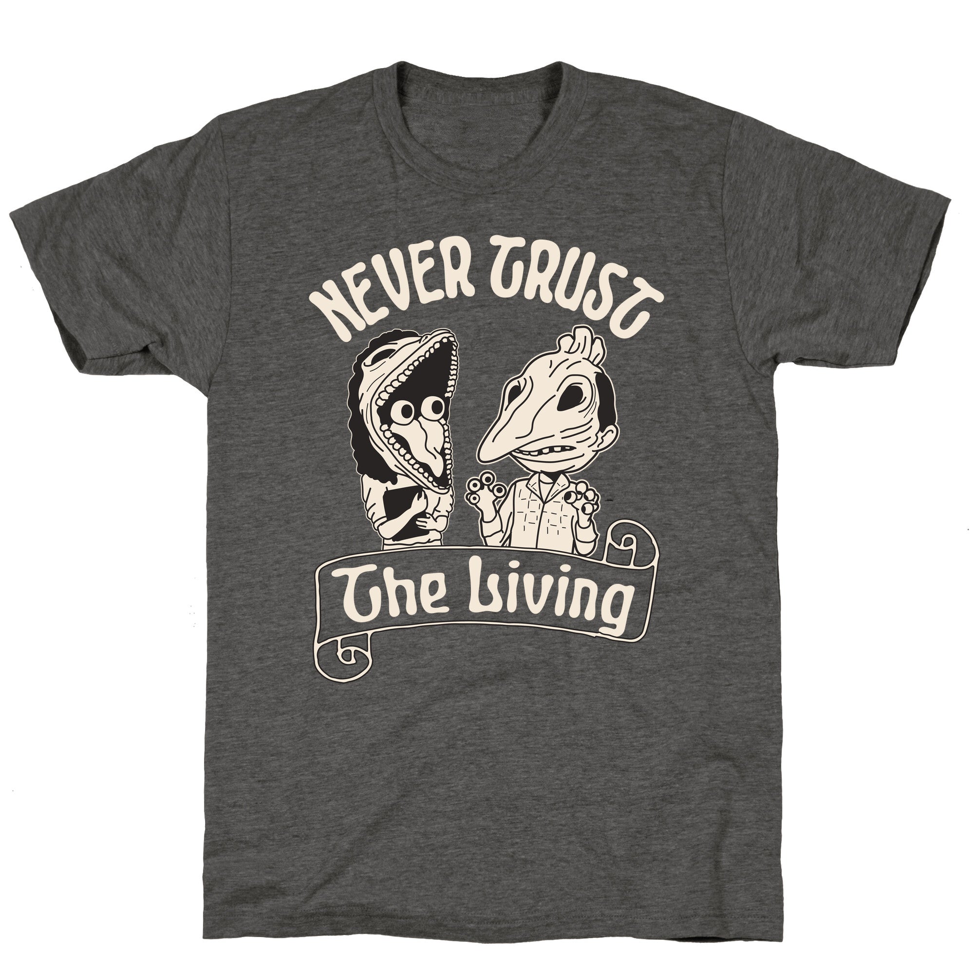 Beetlejuice Never Trust The Living Unisex Triblend Tee