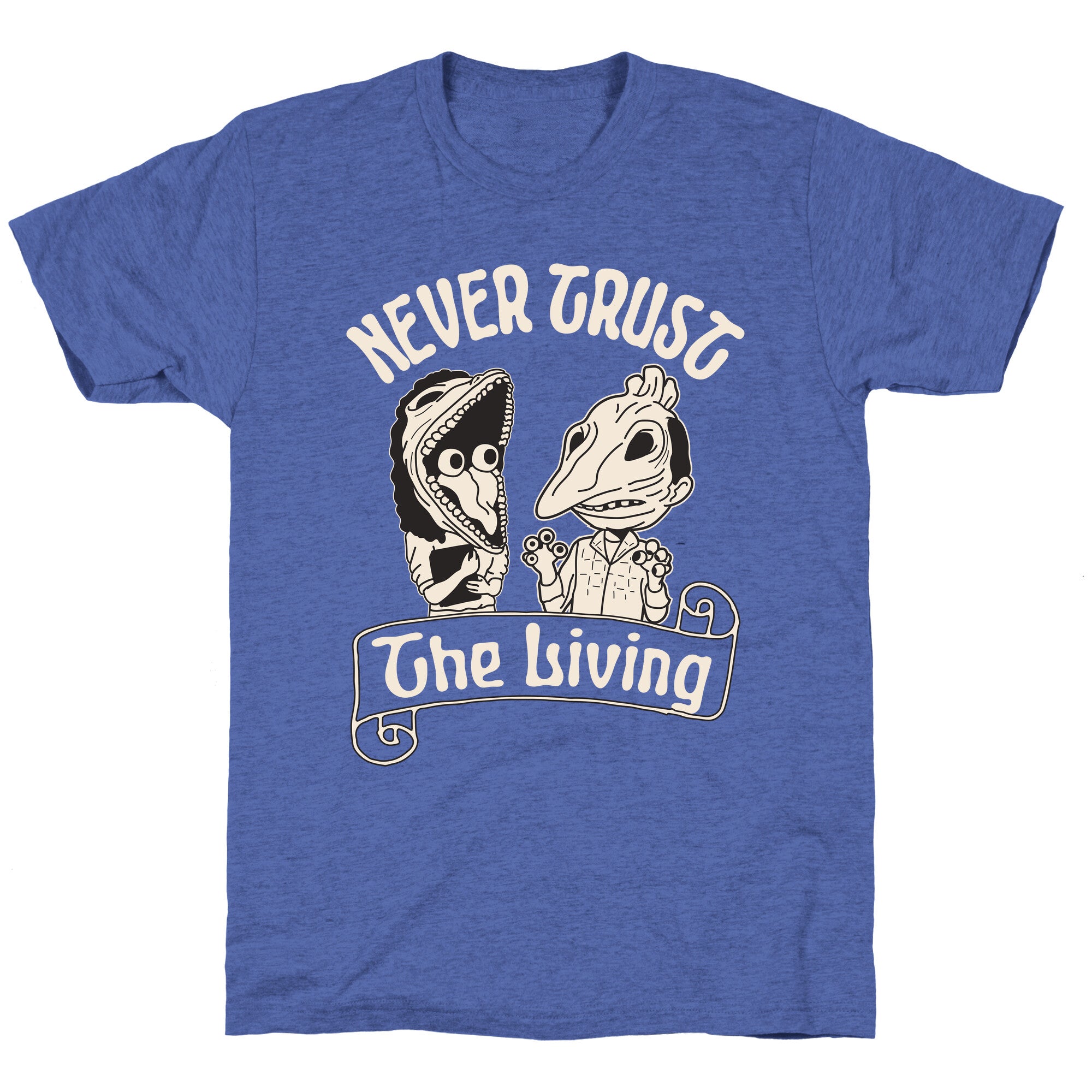 Beetlejuice Never Trust The Living Unisex Triblend Tee