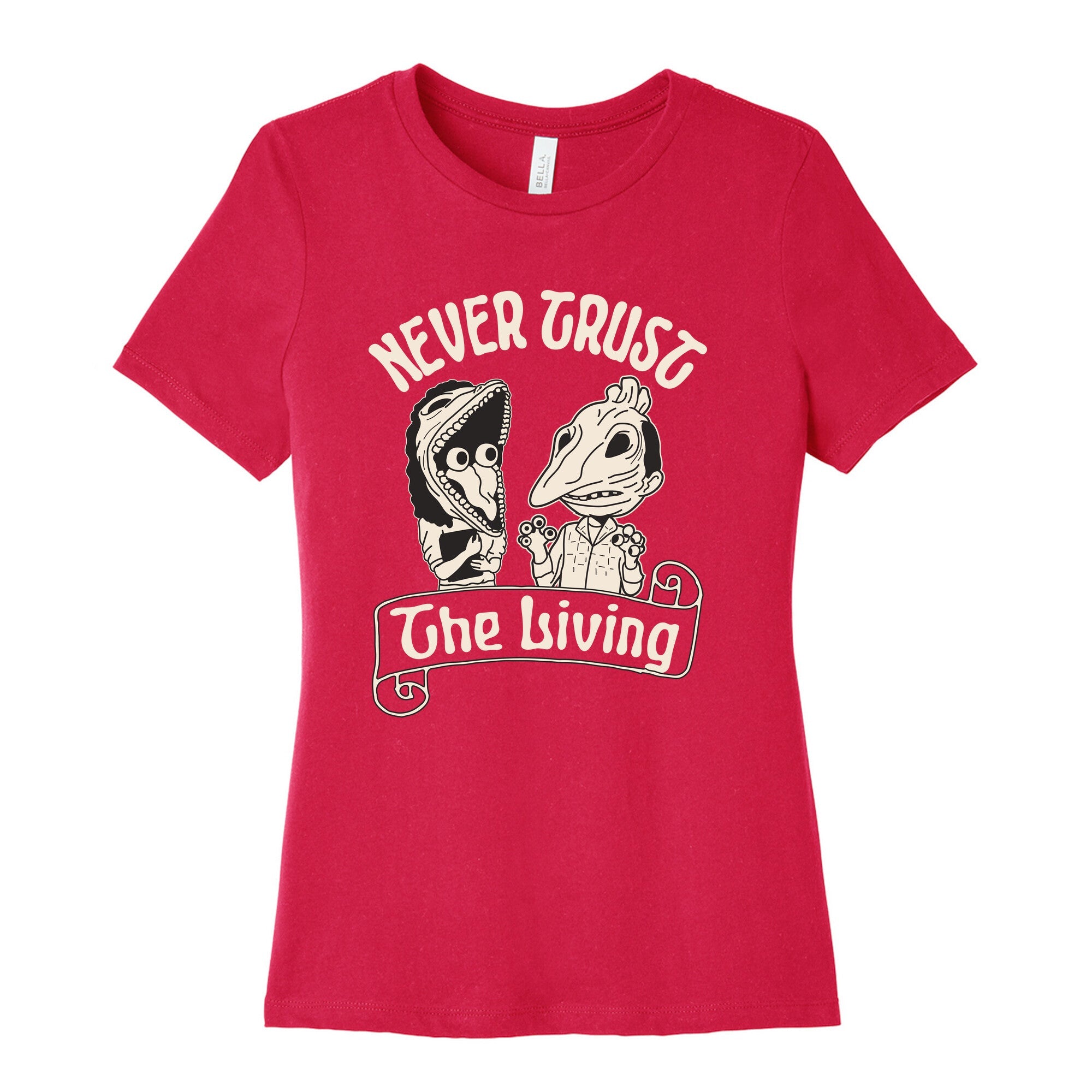 Beetlejuice Never Trust The Living Womens Cotton Tee