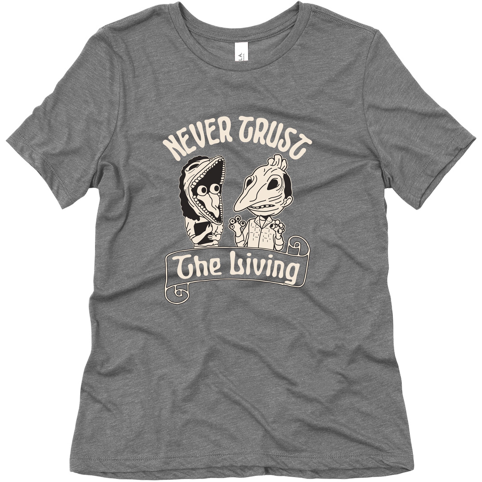 Beetlejuice Never Trust The Living Womens Triblend Tee