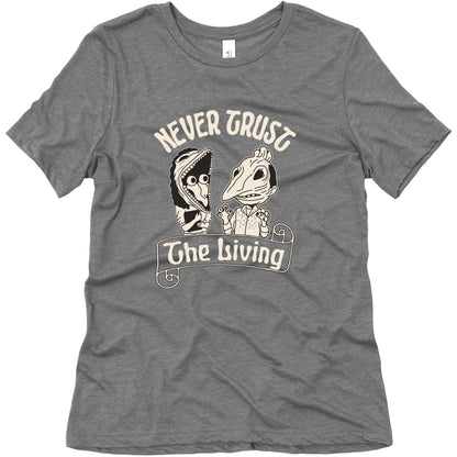 Beetlejuice Never Trust The Living Womens Triblend Tee