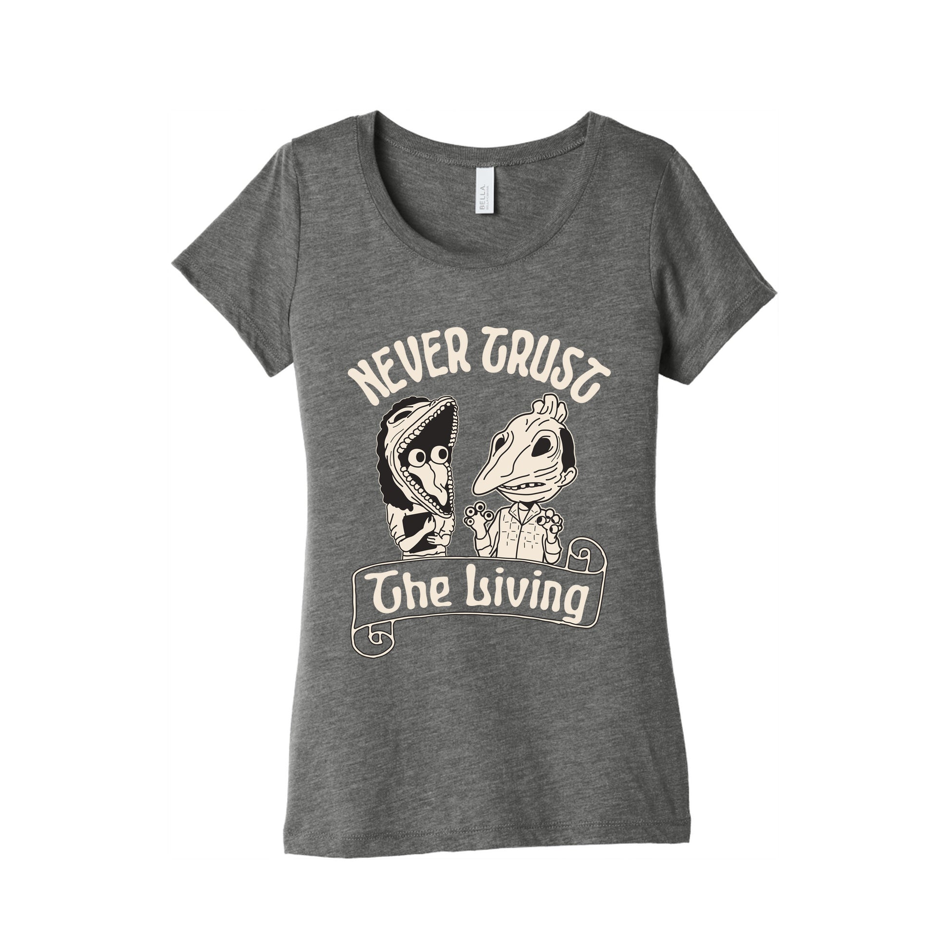 Beetlejuice Never Trust The Living Womens Triblend Tee