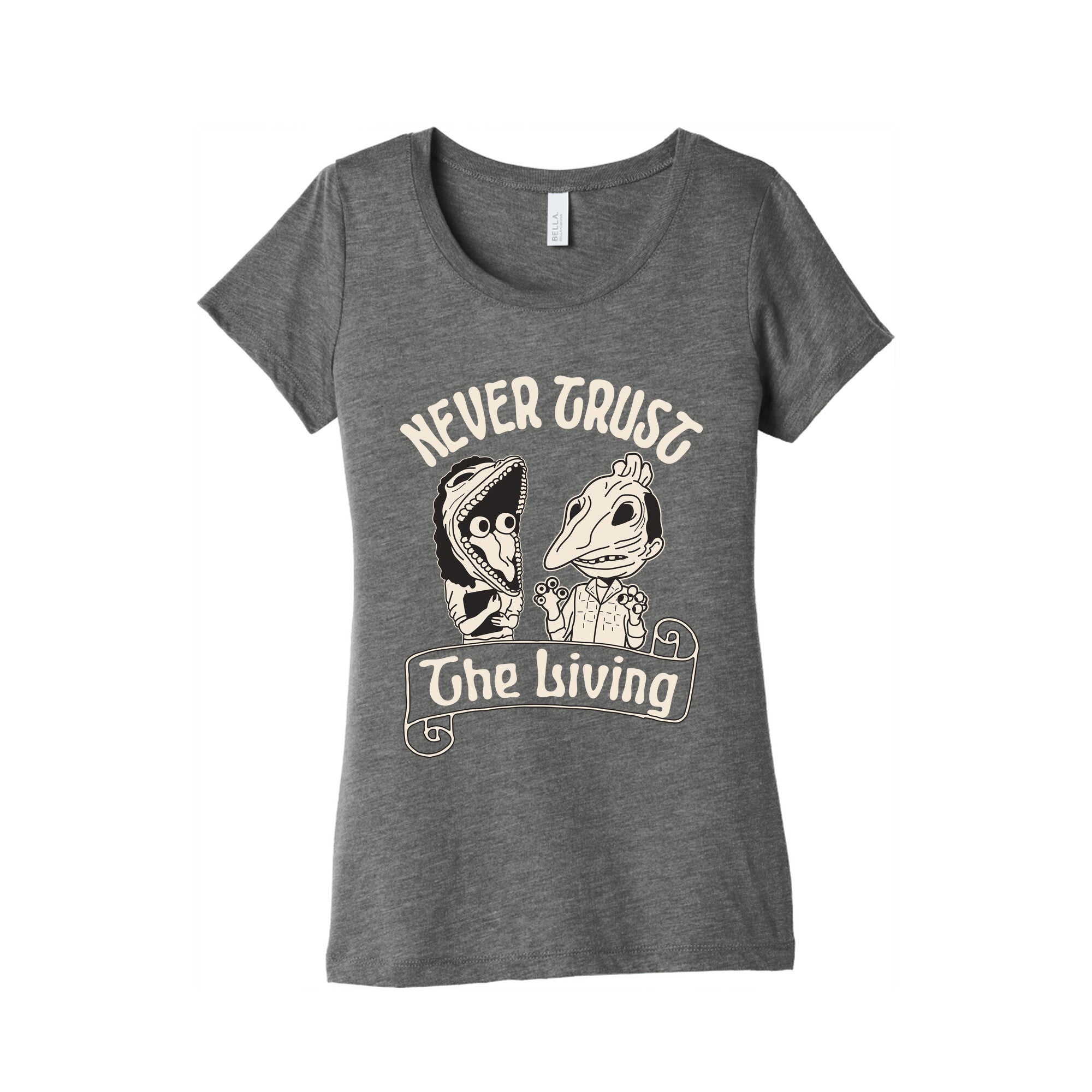 Beetlejuice Never Trust The Living Womens Triblend Tee