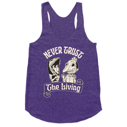 Beetlejuice Never Trust The Living Racerback Tank