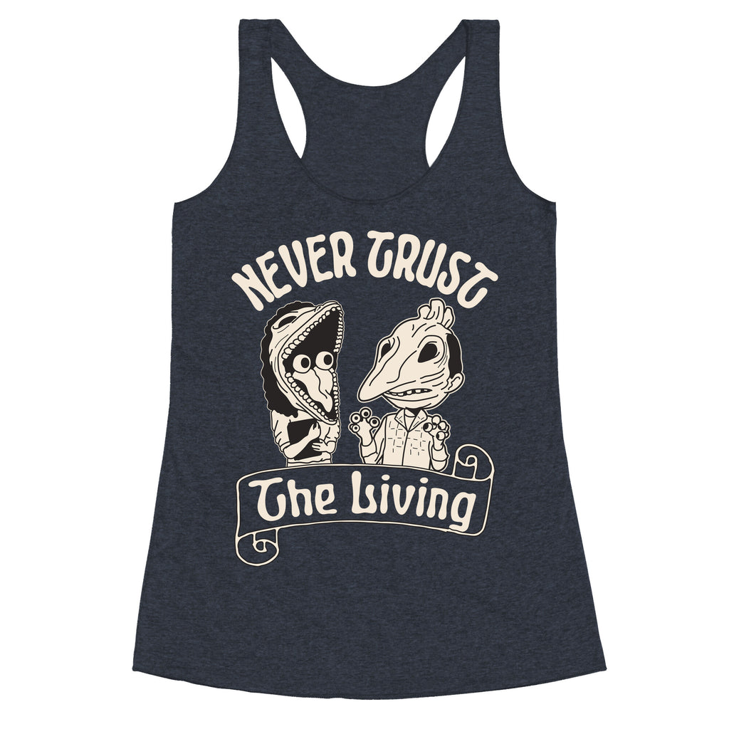 Beetlejuice Never Trust The Living Racerback Tank