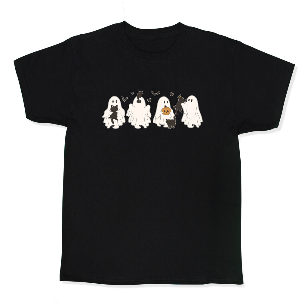 Cute Ghost Cats Kids Tee