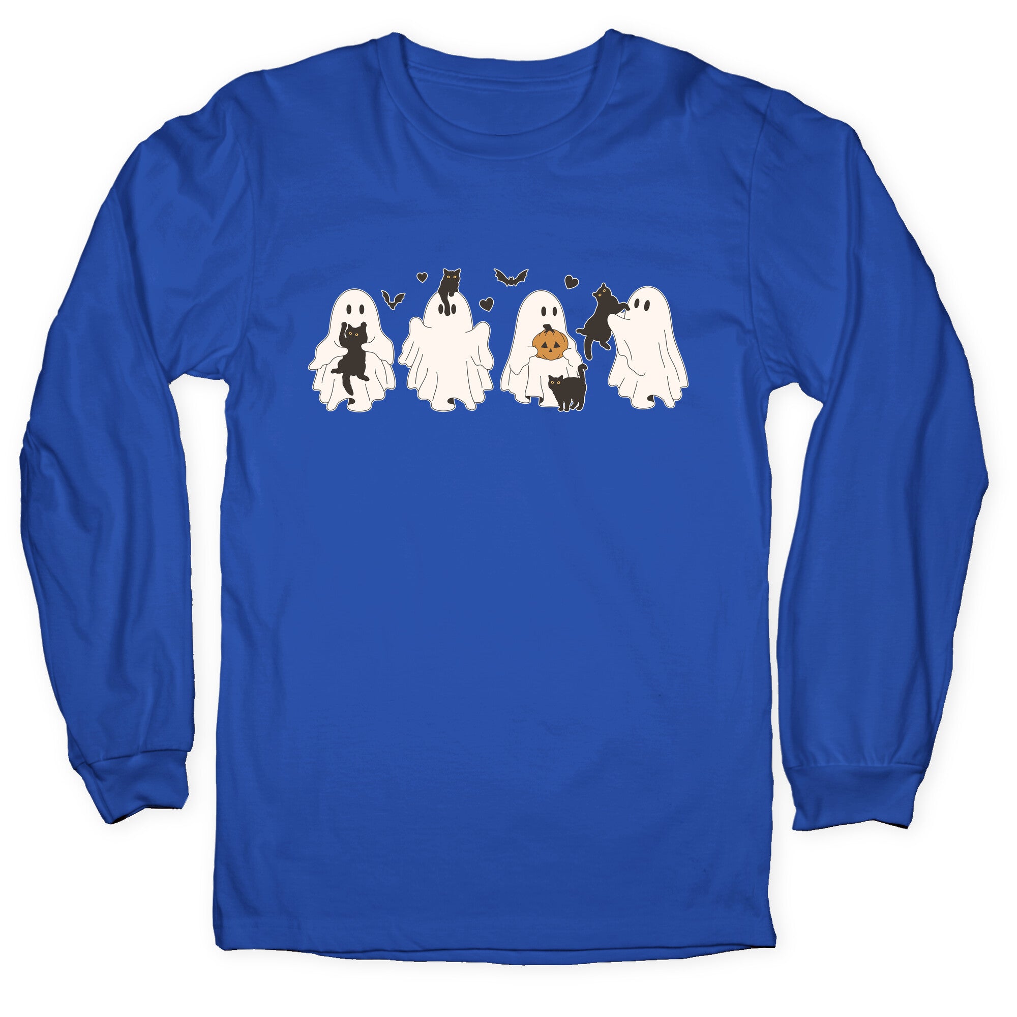 Cute Ghost Cats Longsleeve Tee