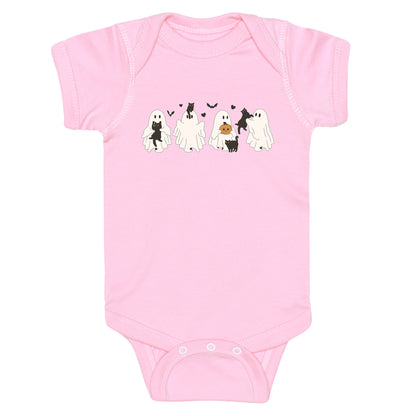 Cute Ghost Cats Baby One-Piece