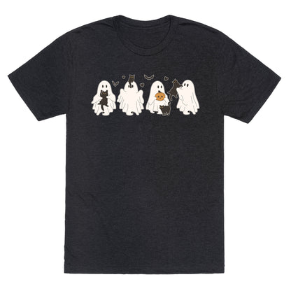 Cute Ghost Cats Unisex Triblend Tee