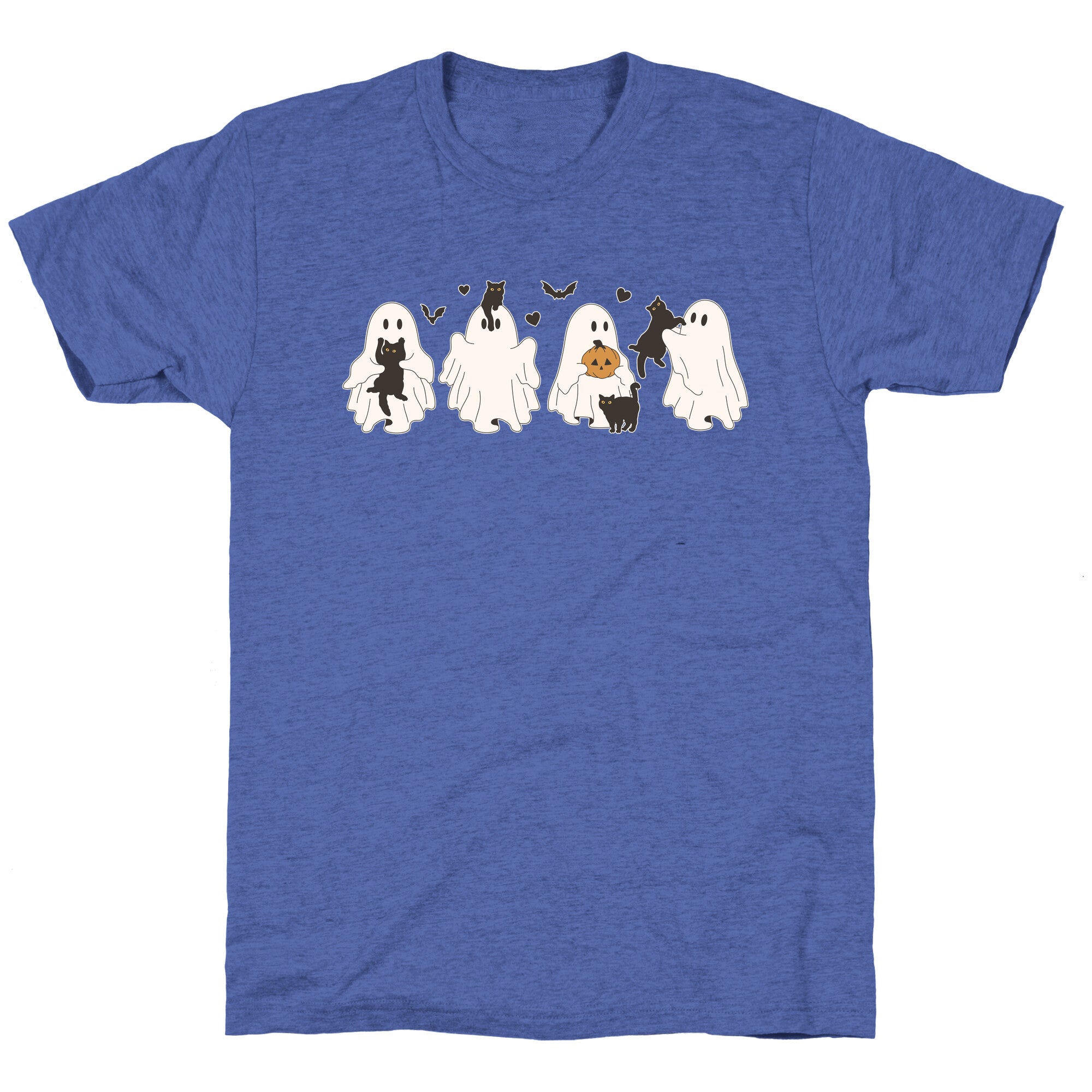 Cute Ghost Cats Unisex Triblend Tee