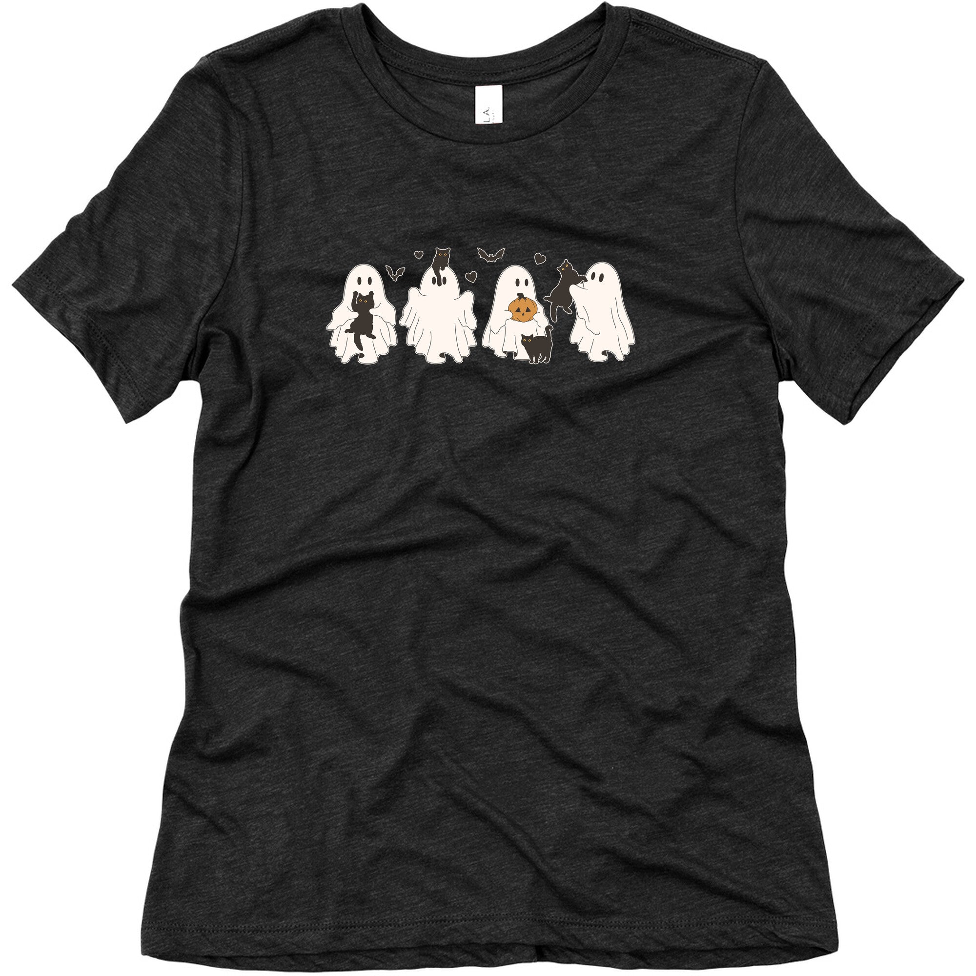 Cute Ghost Cats Womens Triblend Tee