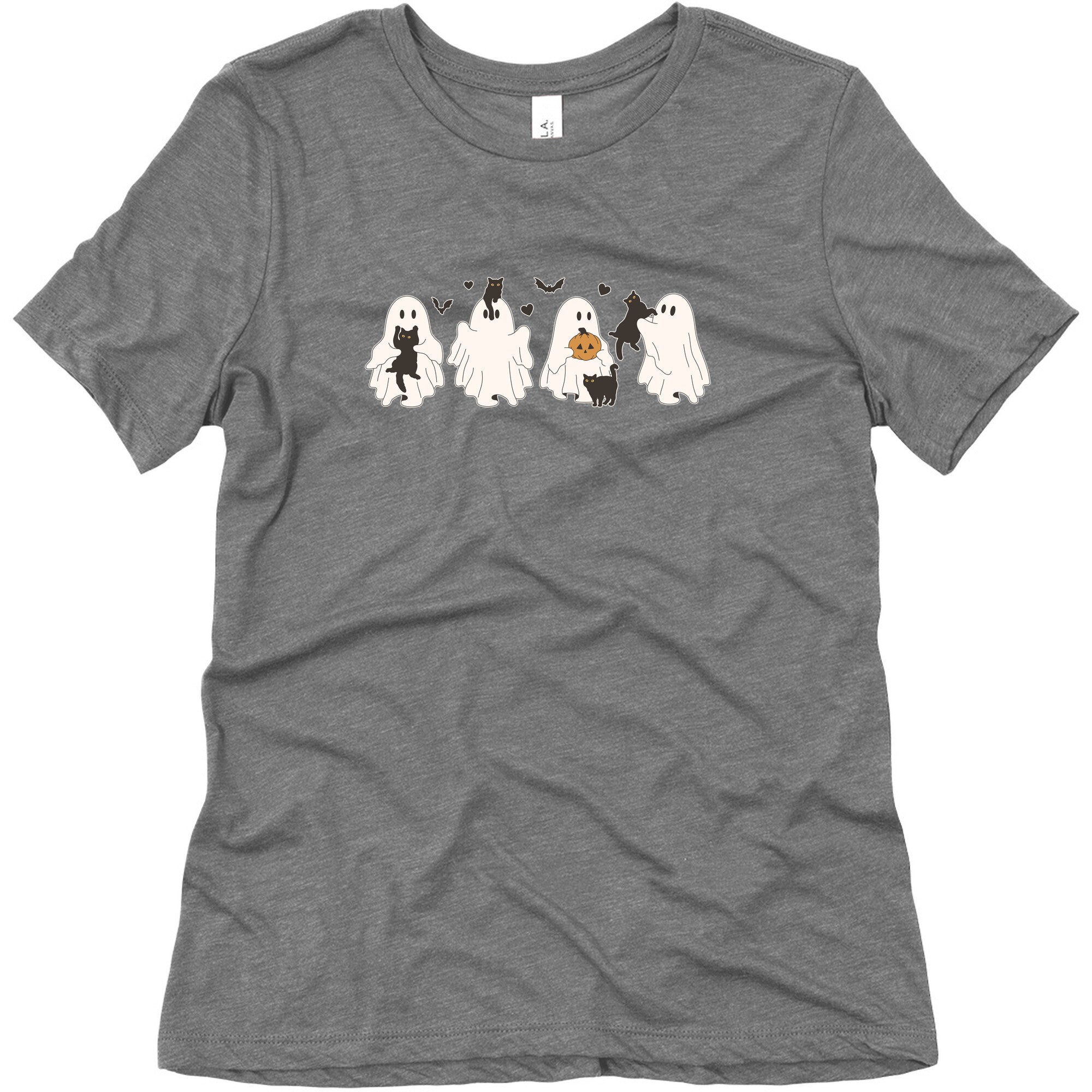 Cute Ghost Cats Womens Triblend Tee